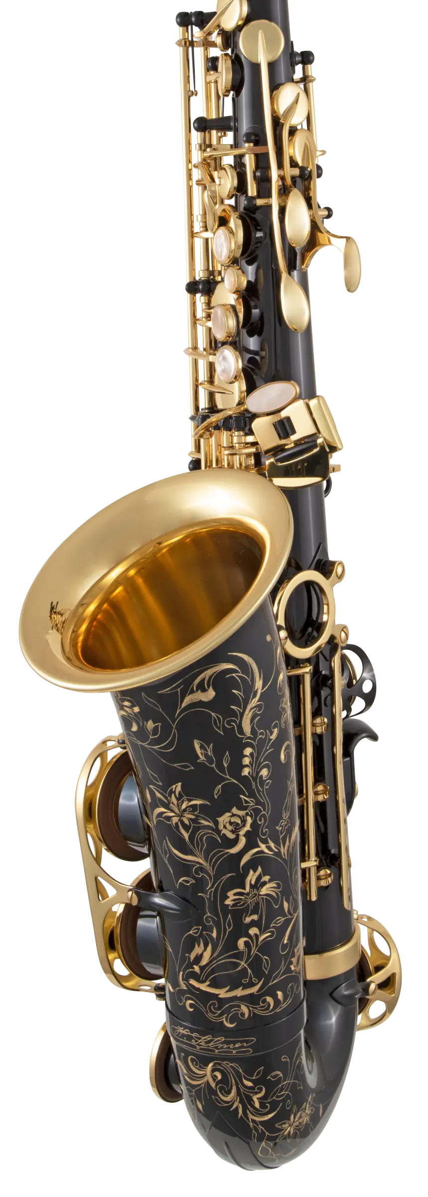 52JBL Selmer Paris Black Lacquer Alto Saxophone In Bk Vr Fs - zoomed in