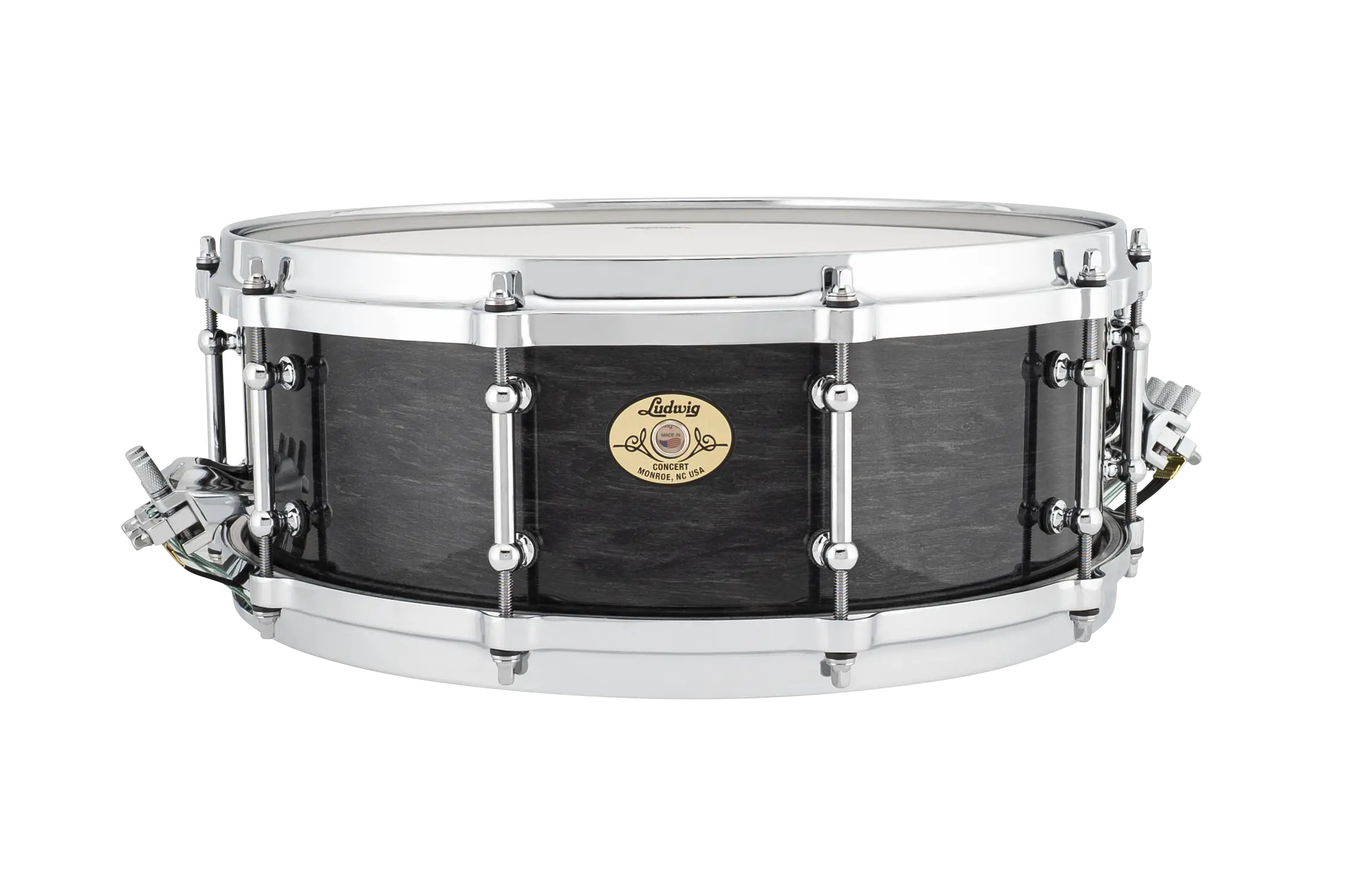 LCS514TD0Y Ludwig Concert Charcol grey 5x14 Snare drum A - zoomed in