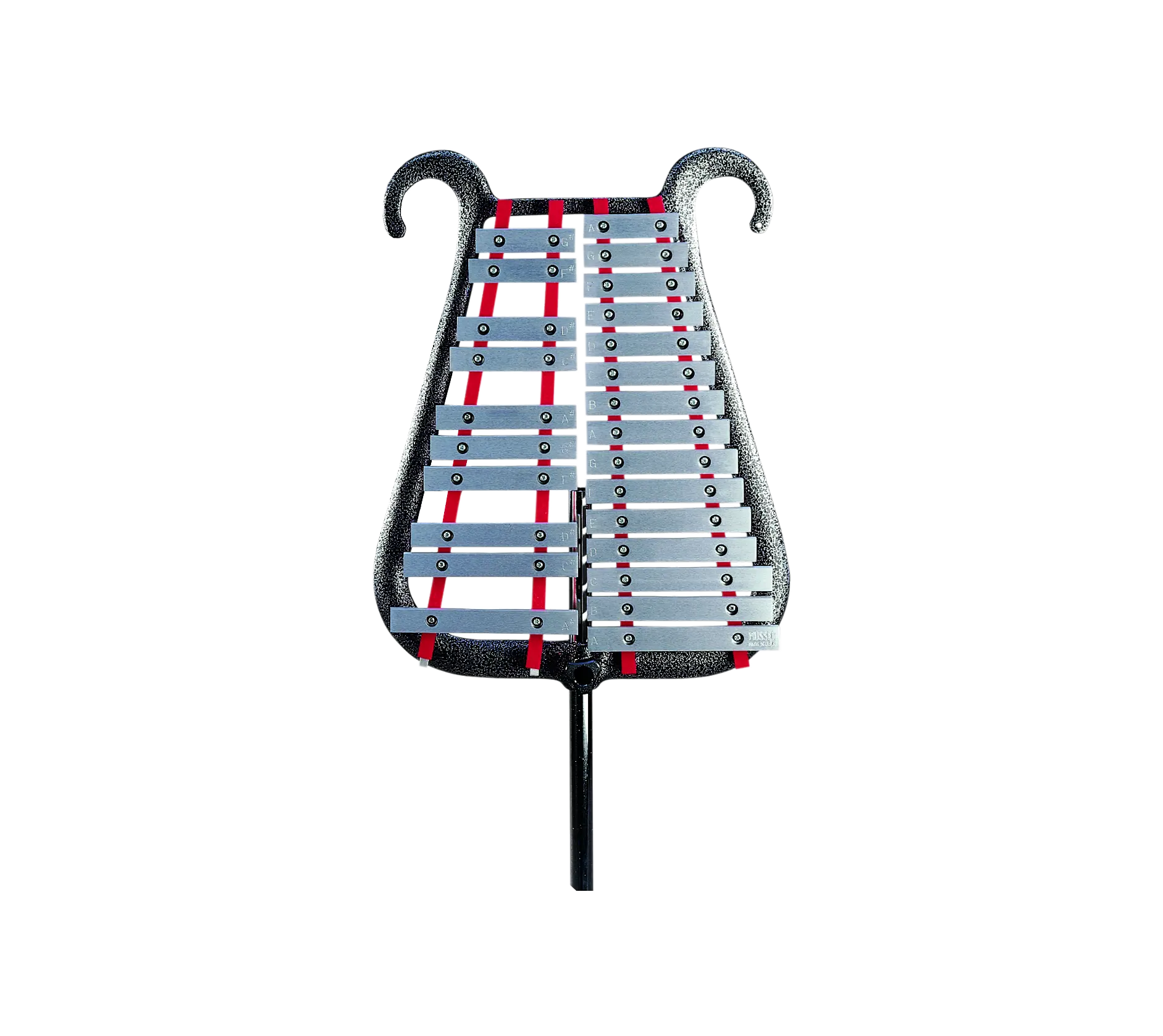 M2044 Musser 2 Octave Bell Lyra - zoomed in