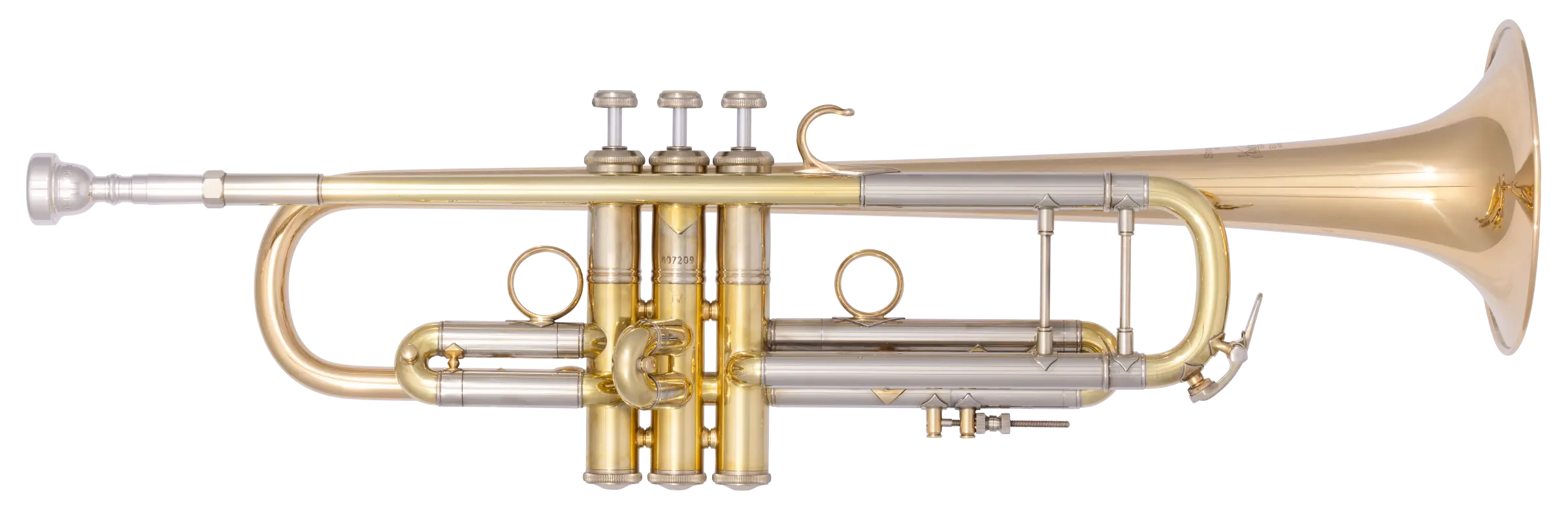 190L65GVU Bach Professional Trumpet - zoomed in