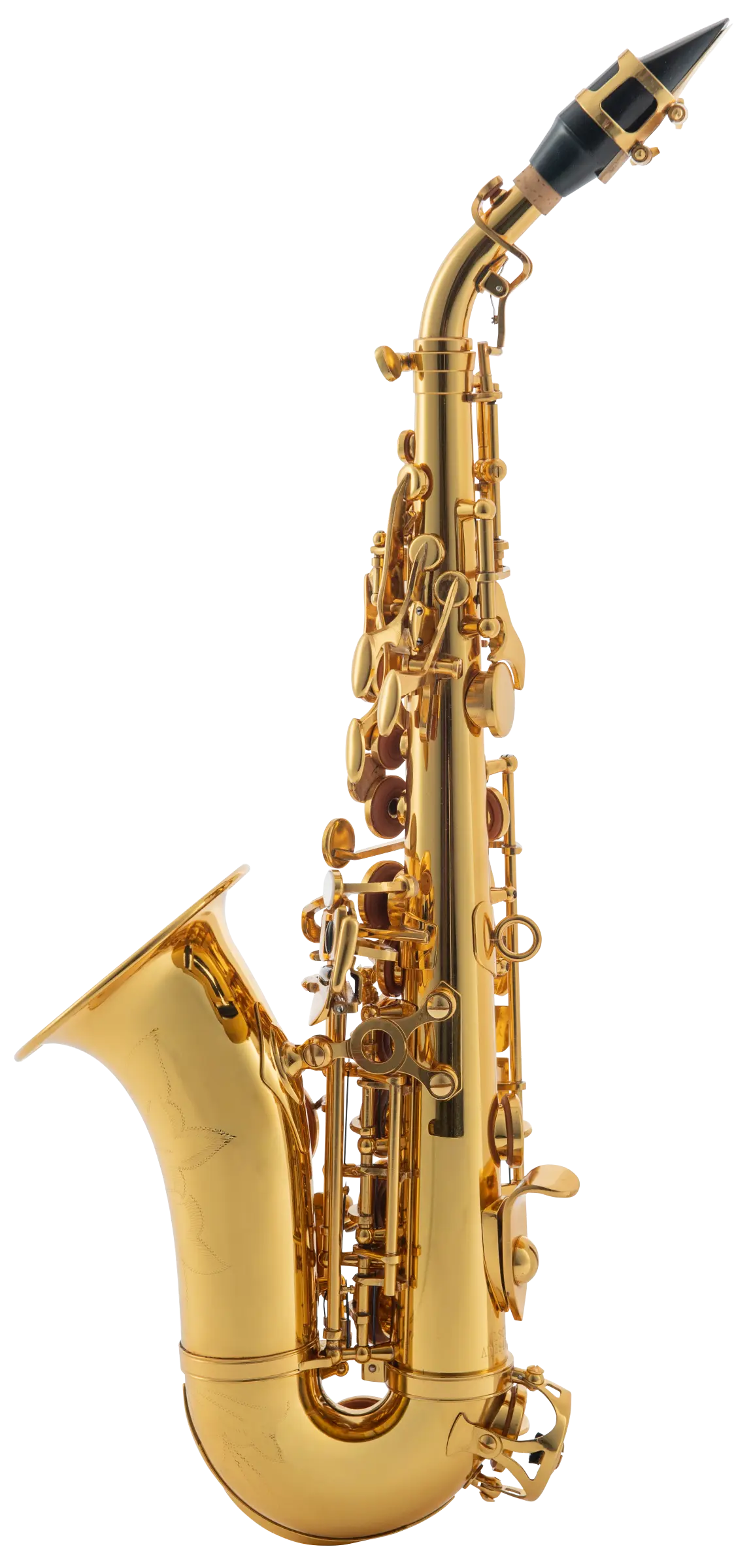 LSC311 Leblanc Beginner Curved Soprano Saxophone Left Profile - zoomed in