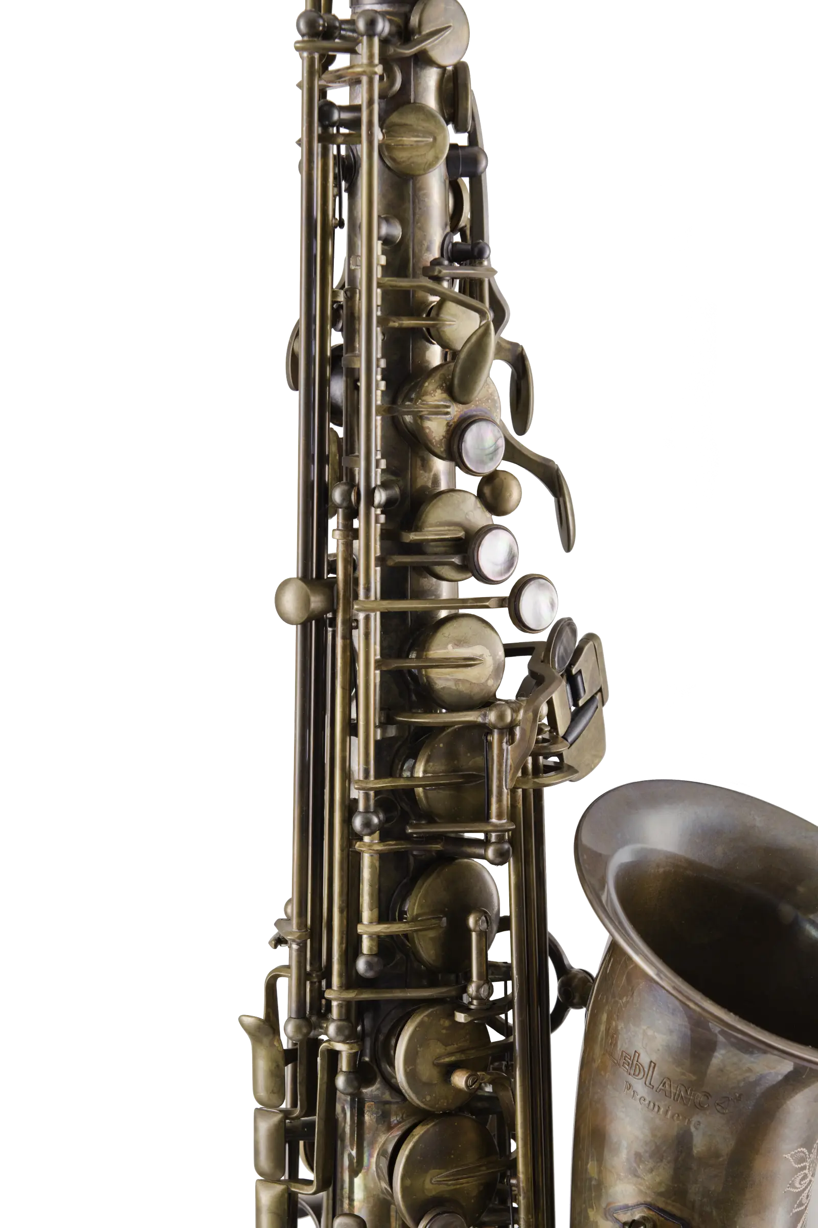 Leblanc Alto Saxophone in Eb Aged Brass Finish - zoomed in