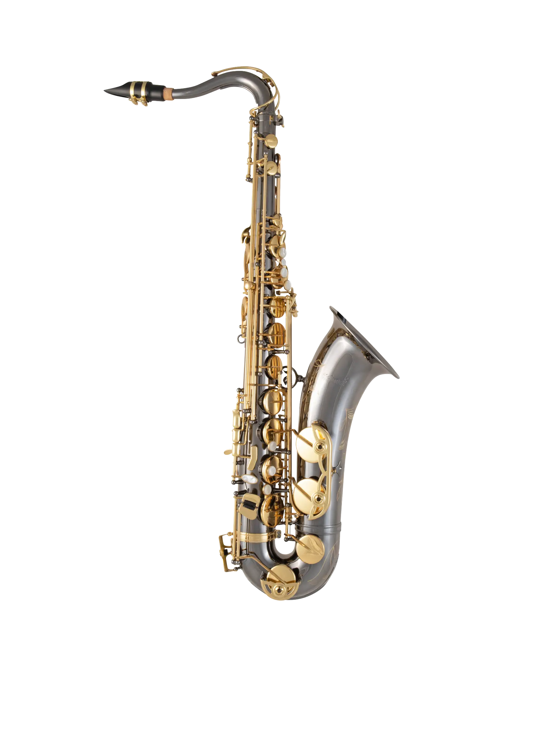 STS511B Selmer Black Nickle Intermediate Tenor Saxophone In Fr Vr - zoomed in