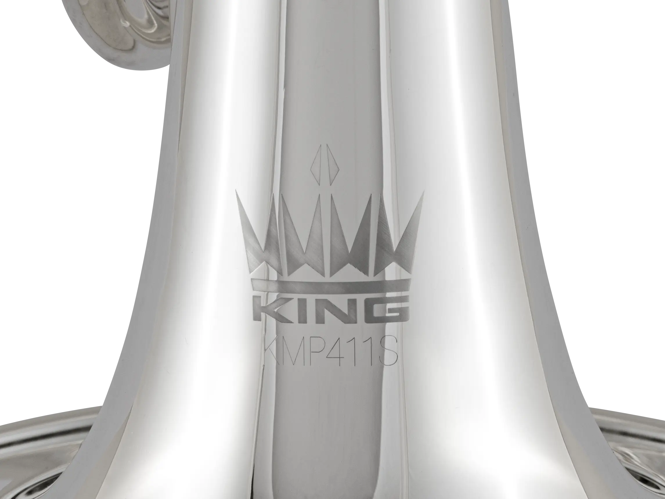 KMP411S King Silver Marching Mellophone In Sd Hz Xcu - zoomed in