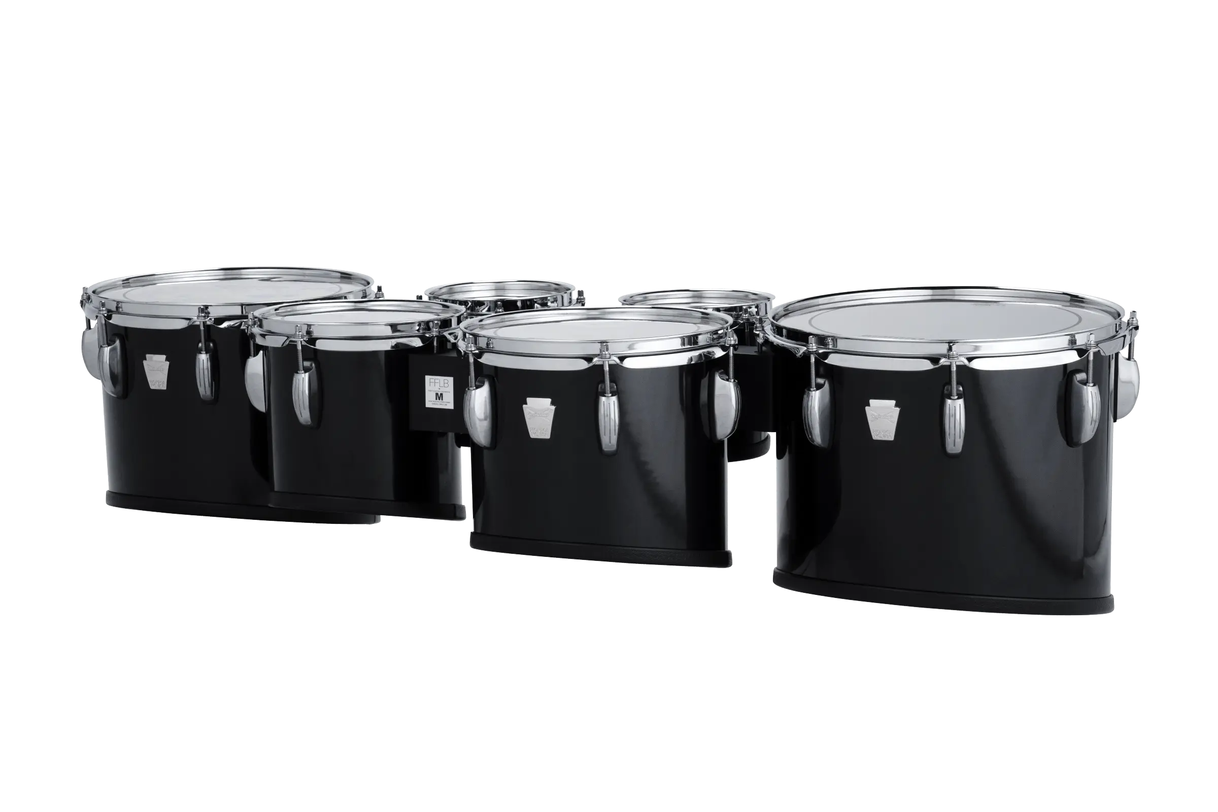 LU2MT660234ACB Ludwig ULT2 LG HEX TENORS BLACK - zoomed in