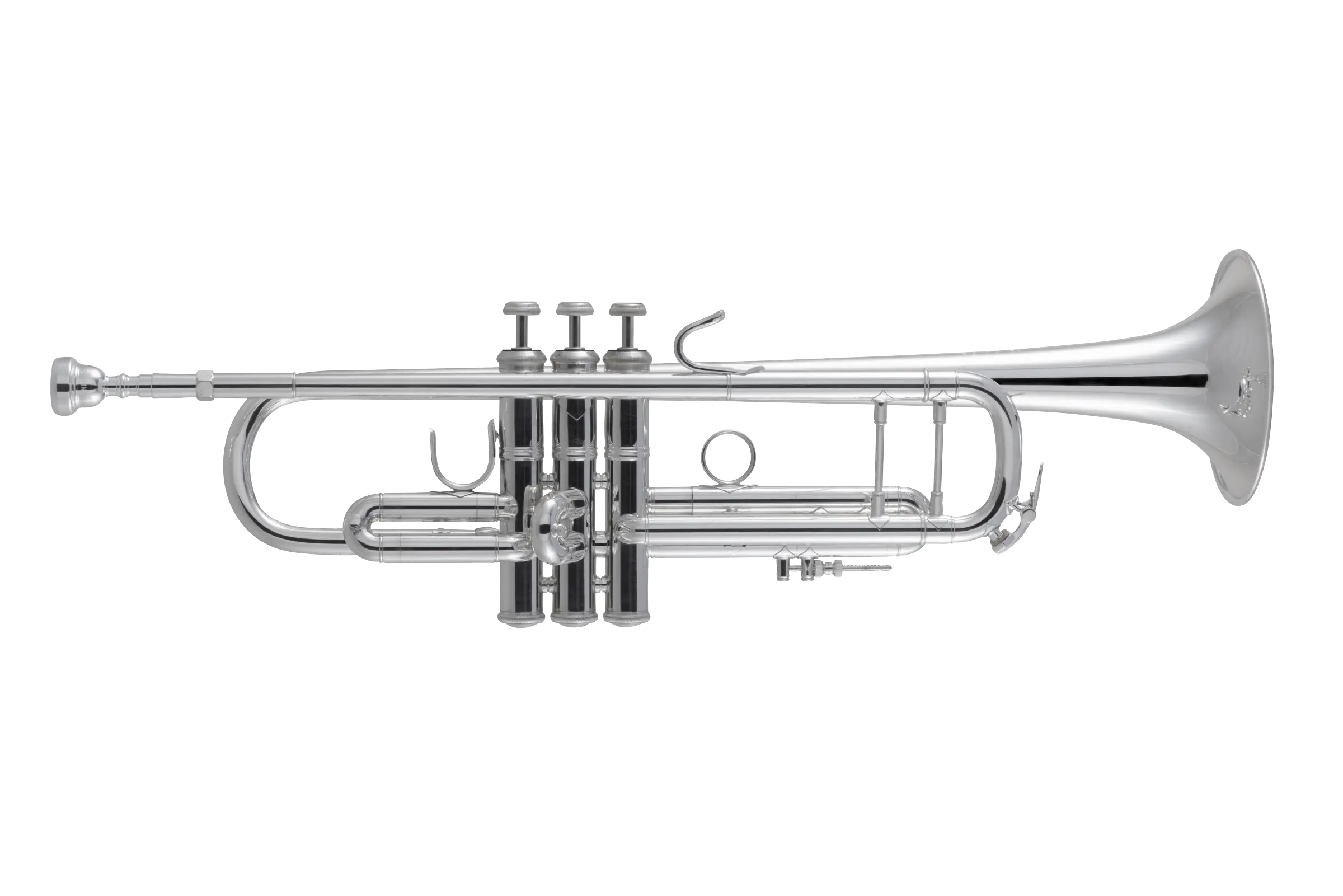 180S43 Bach Professional Silver Trumpet In Fr Hz Fs - zoomed in