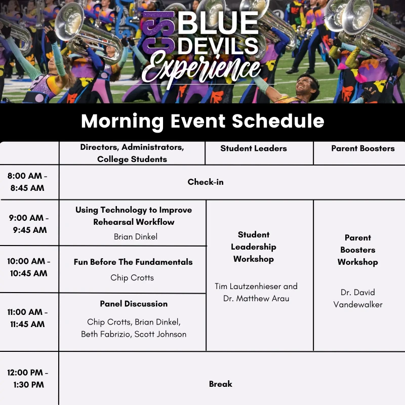 BDE morning schedule