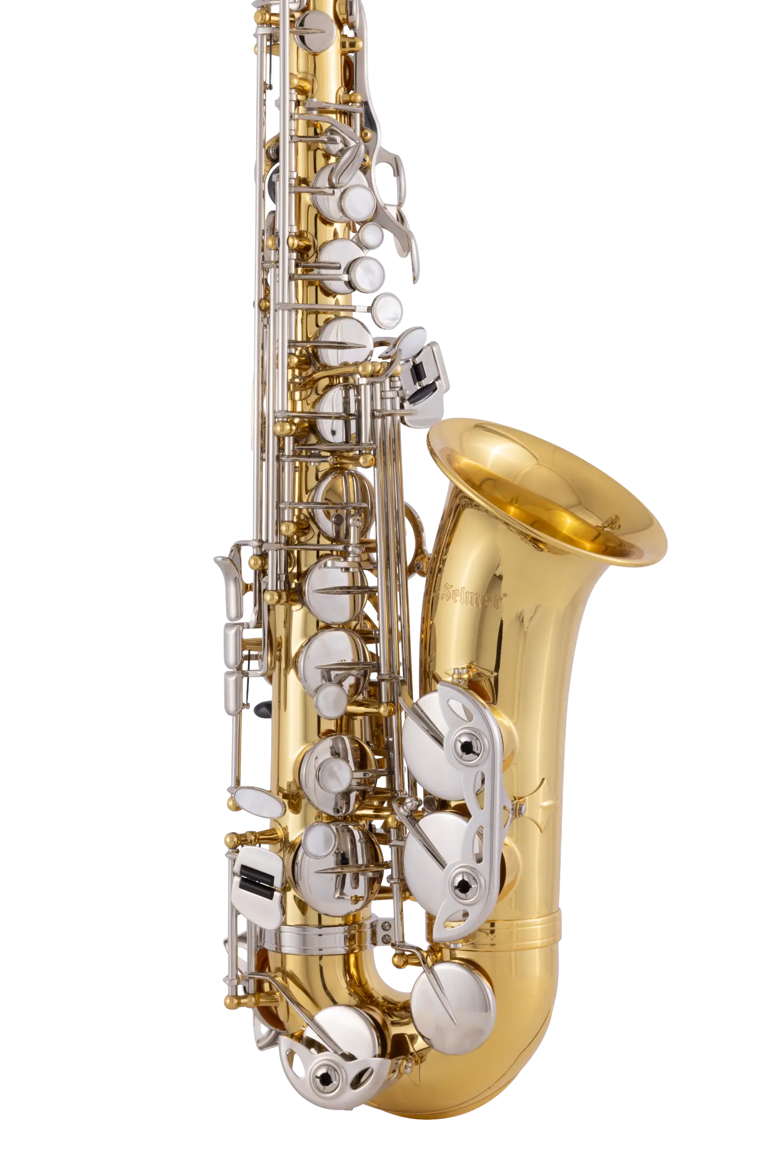 SAS202 Selmer Student AltoSaxophone - zoomed in