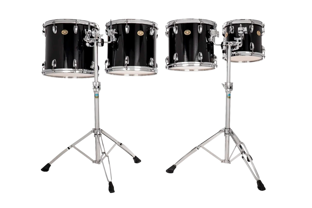 LECTD04TRG Ludwig Concert Double Head Toms  Mid Range Black Cortex A