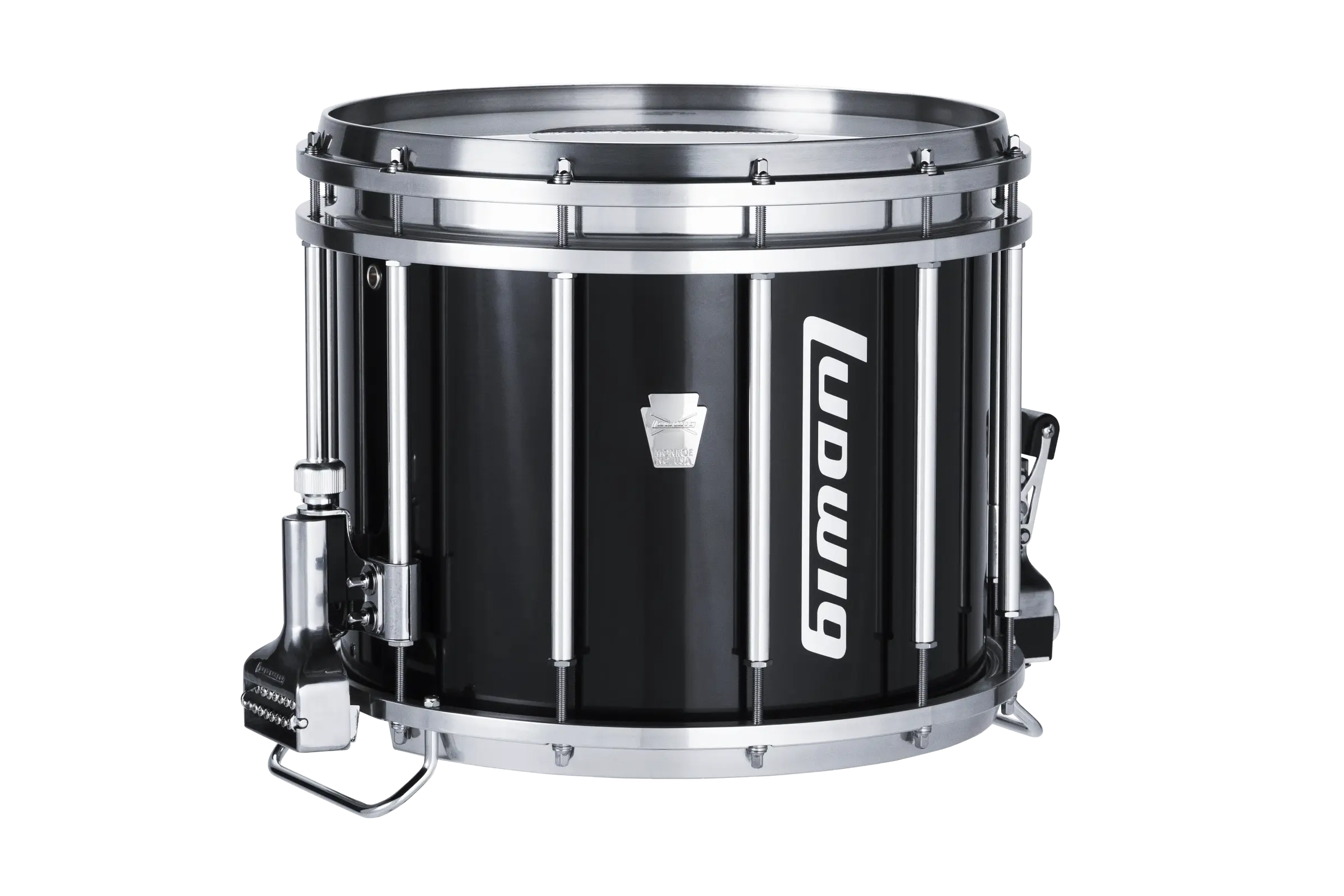LU2MS24ACB Ludwig 12X14 ULT2 SNARE DRUM BLACK - zoomed in