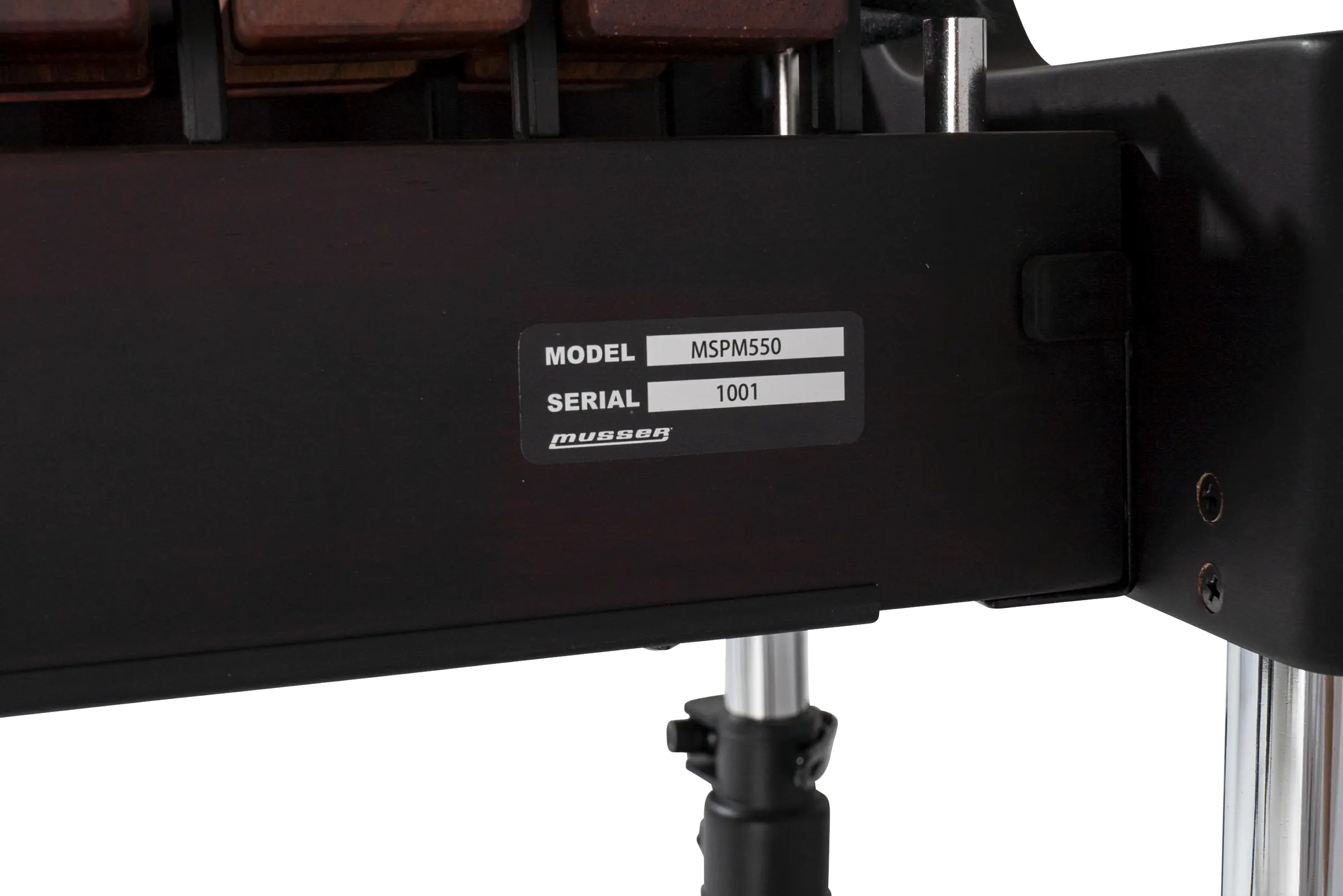 MSPM550 Musser Studio Series Paduak Marimba - zoomed in