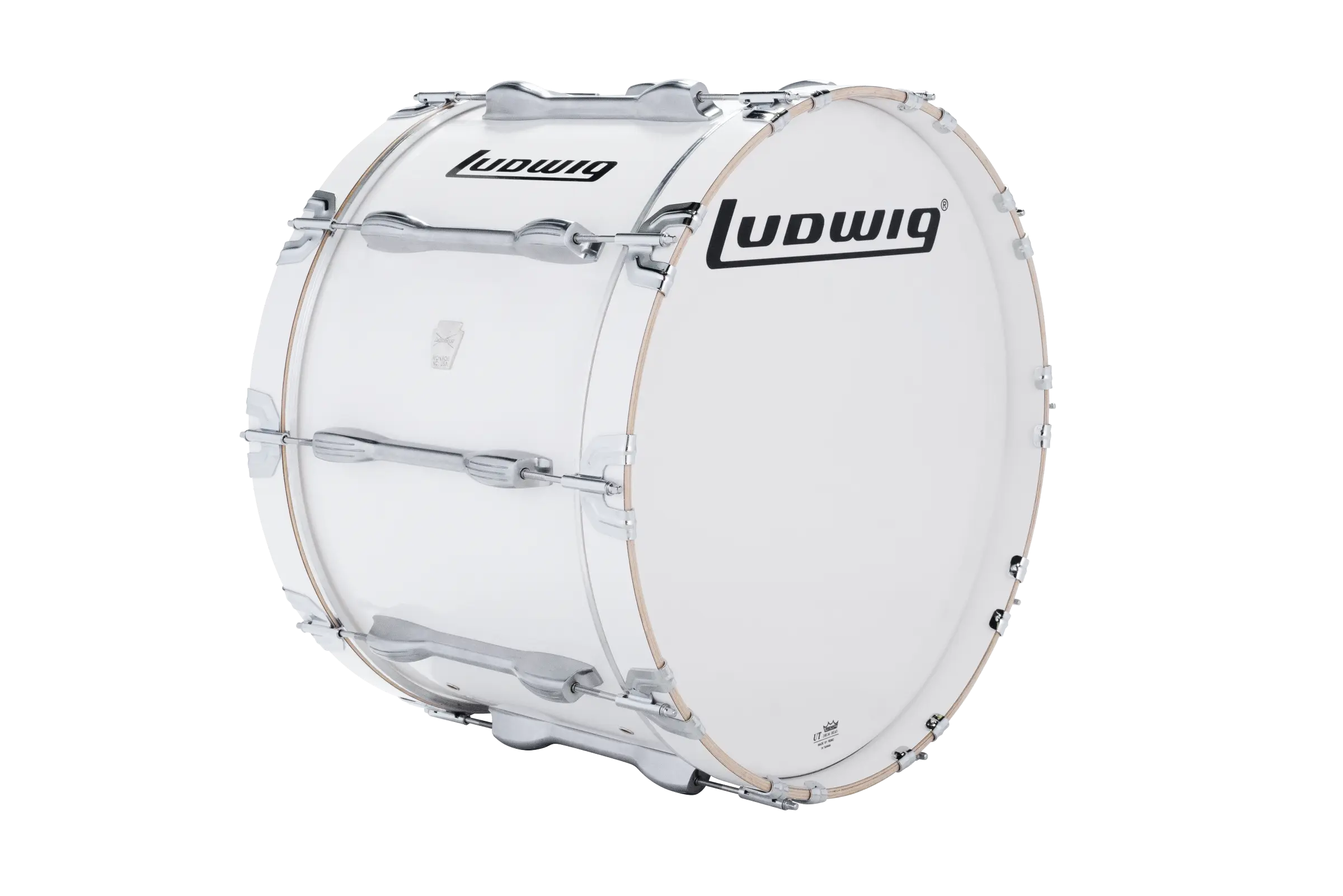 LU2MB22ACW Ludwig 14X22 ULT2 BASS DRUM WHITE - zoomed in