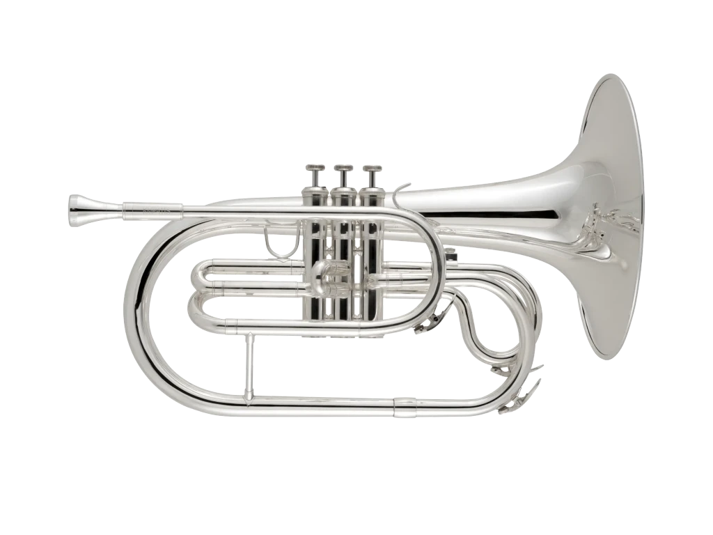 KMP411S King Silver Marching Mellophone In Fr Hz Fs