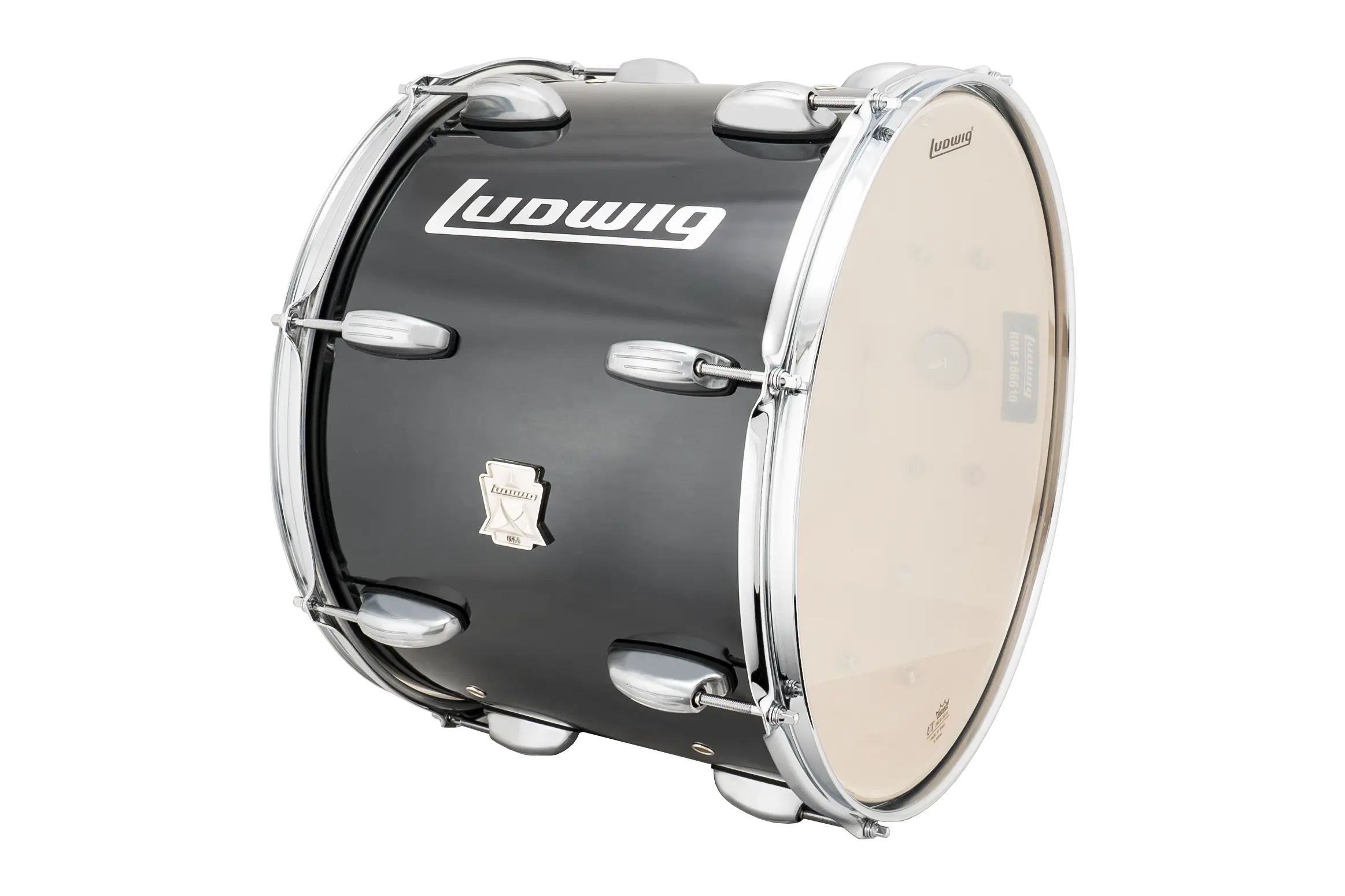 LUCT16PB Ludwig 12X16 Ultimate Chest Tenor Black - zoomed in
