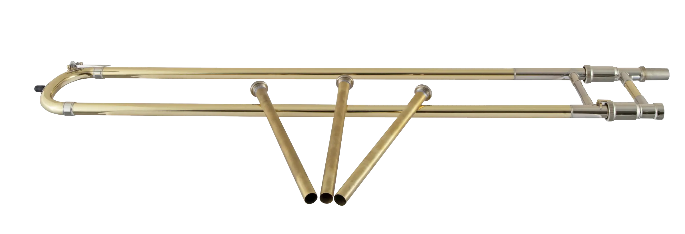 A47X Bach Standard Professional Tenor Trombone Handslide leadpipes - zoomed in