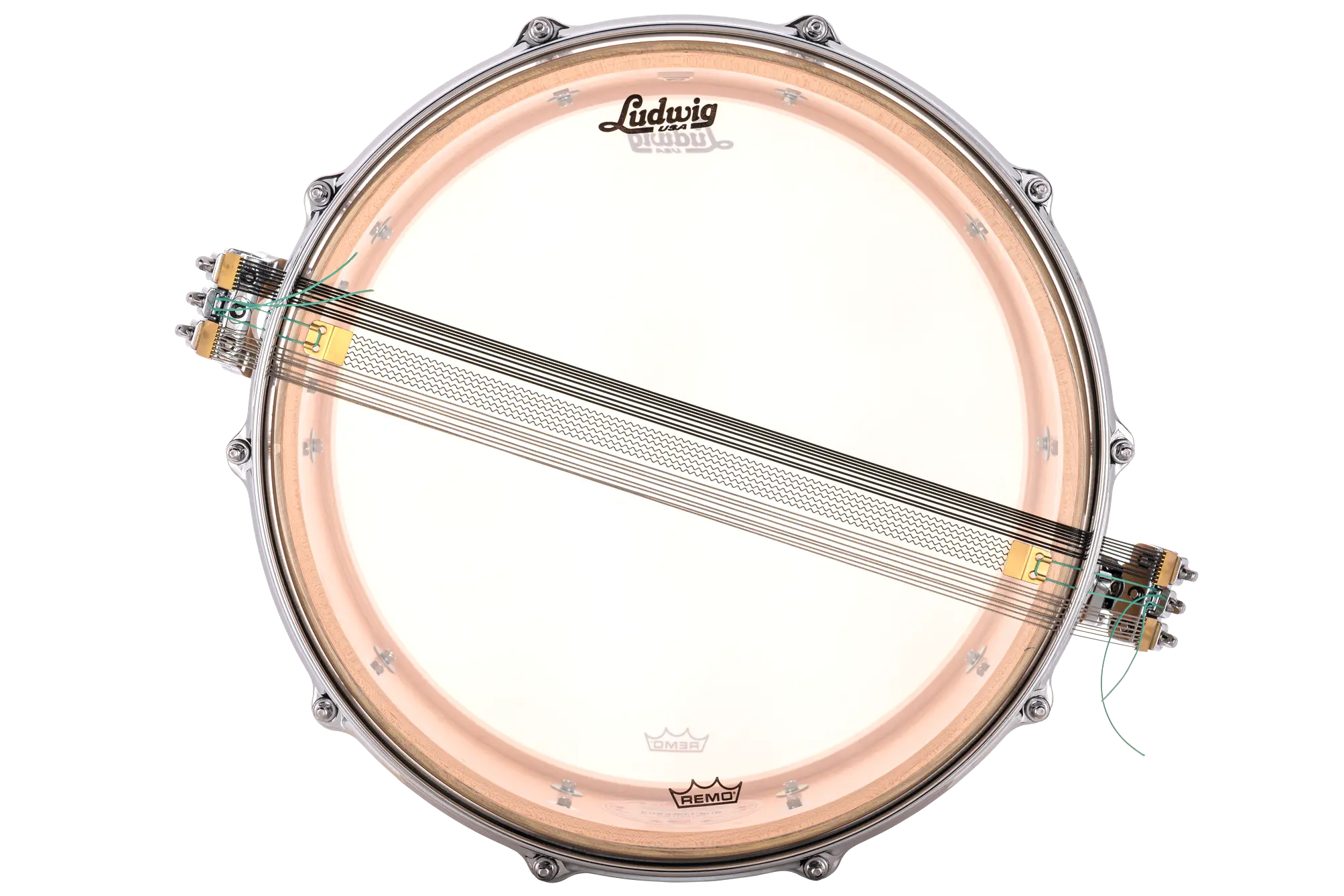 LCS514TDZ6 Ludwig Legacy Maple 5x14 Birdseye Full-Face Concert Snare Drum - zoomed in