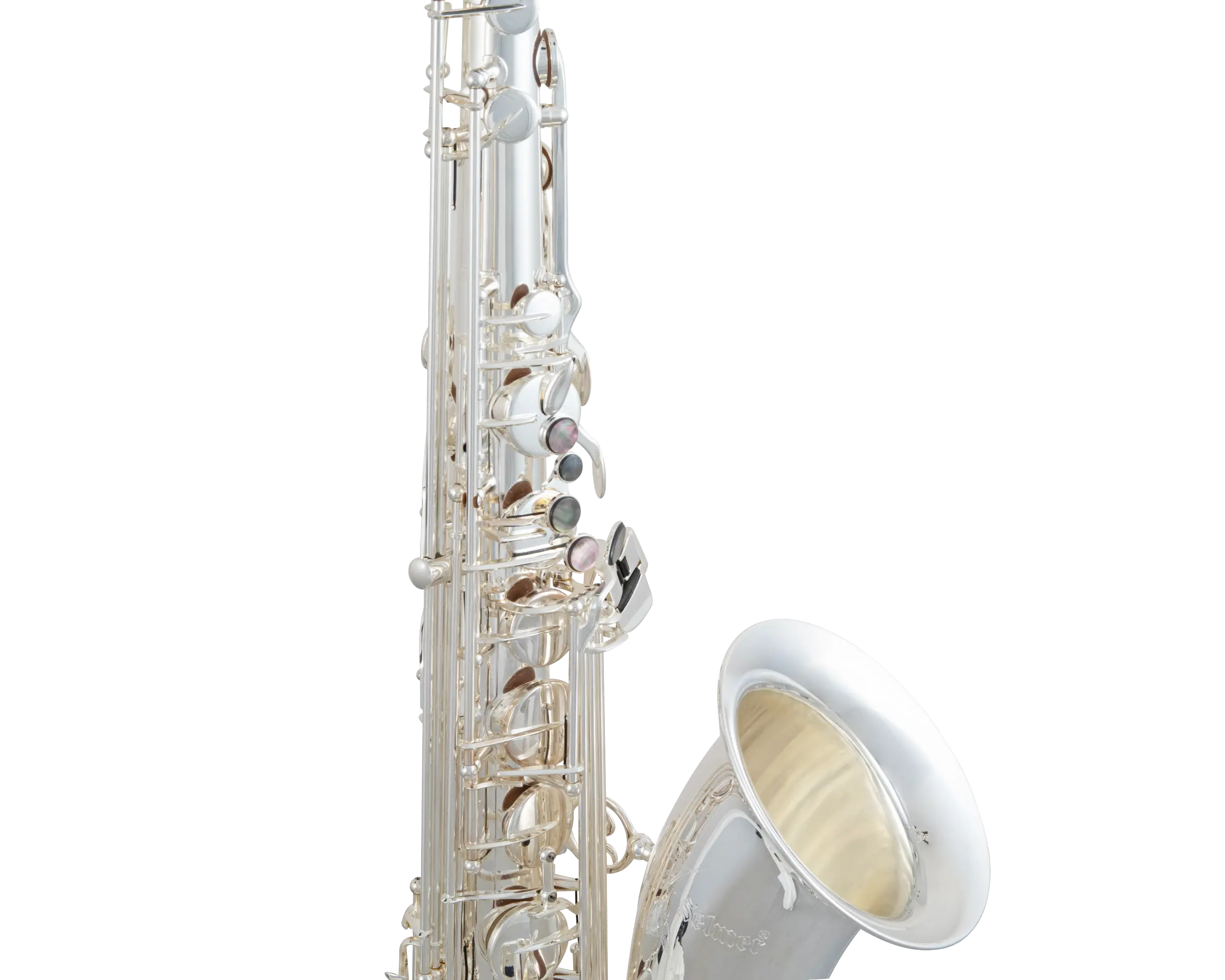 STS511S Selmer Silver Intermediate tenor Saxophone In Fr Vr - zoomed in