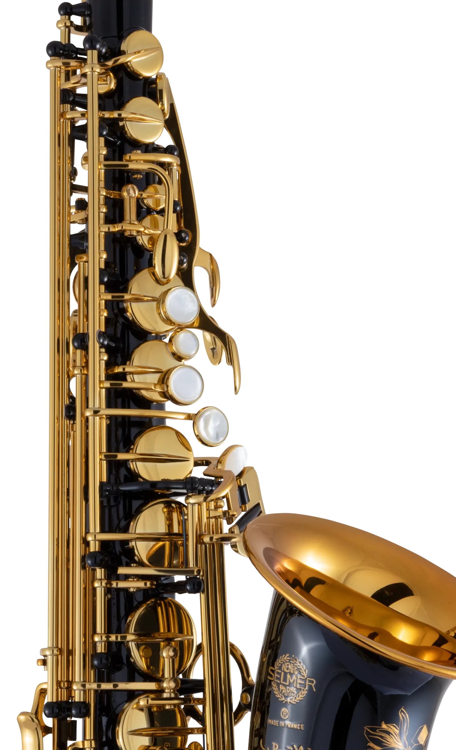 92BL HSP Professional Black Alto Saxophone In Bk Vr Ls - zoomed in