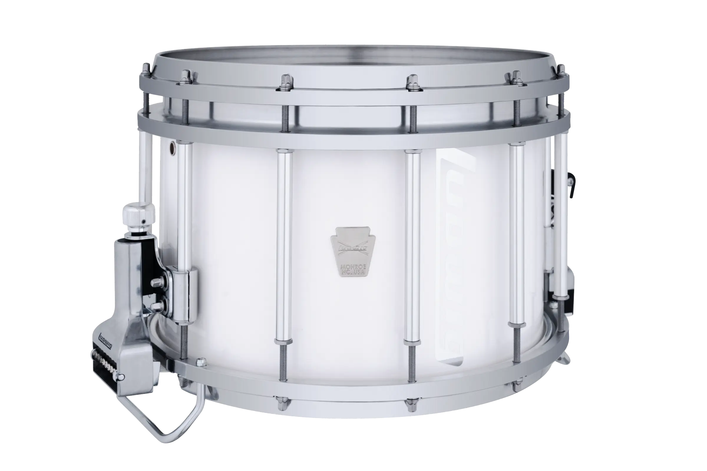 LU2MS04ACW Ludwig 10X14 ULT2 SNARE DRUM WHITE - zoomed in
