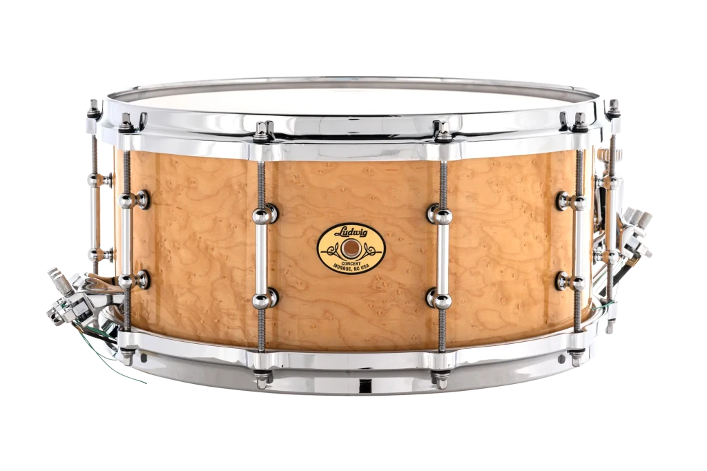 LCS6514TDZ6 Ludwig Legacy Maple 6.5x14 Birdseye Full-Face Concert Snare Drum