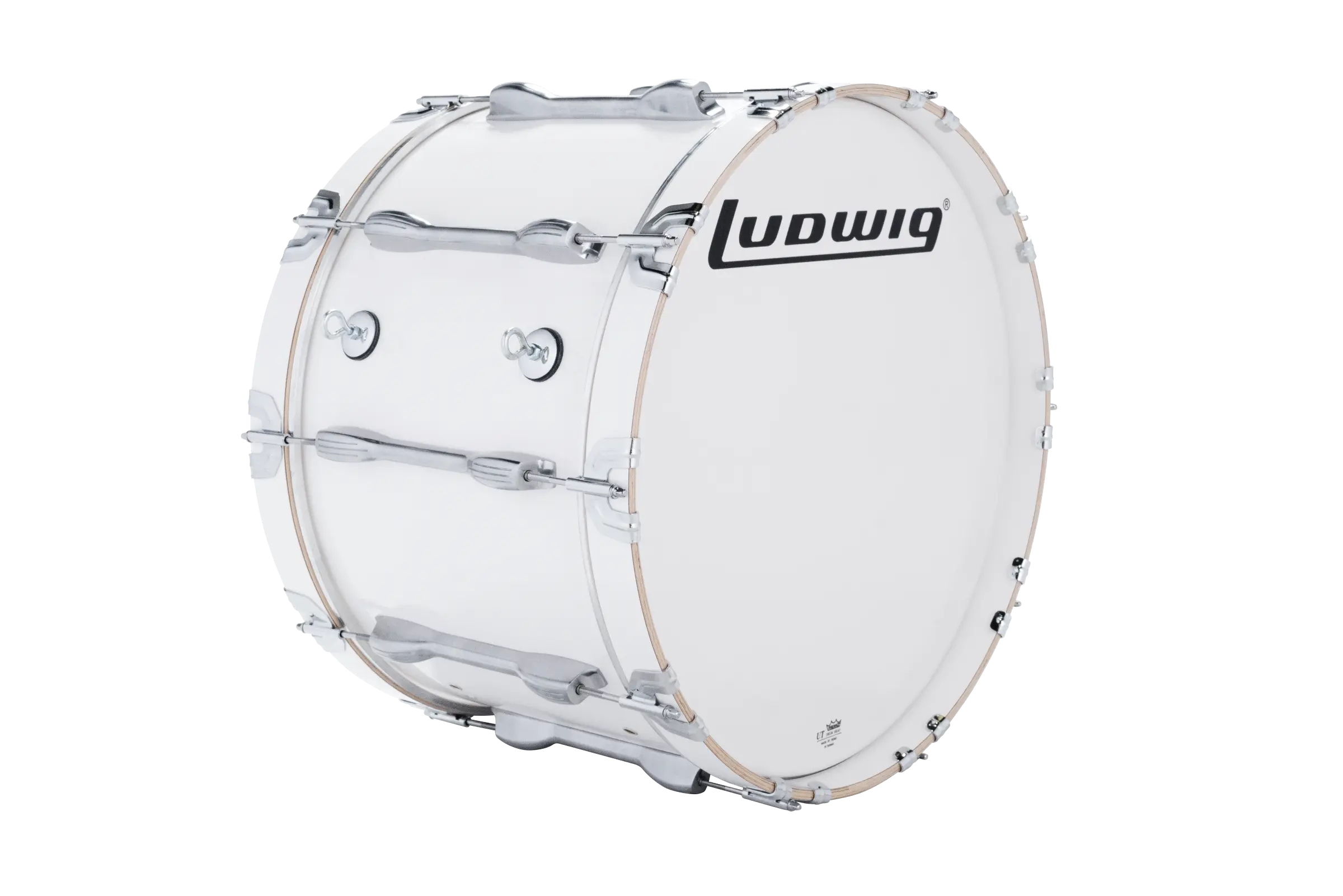 LU2MB22ACW Ludwig 14X22 ULT2 BASS DRUM WHITE - zoomed in