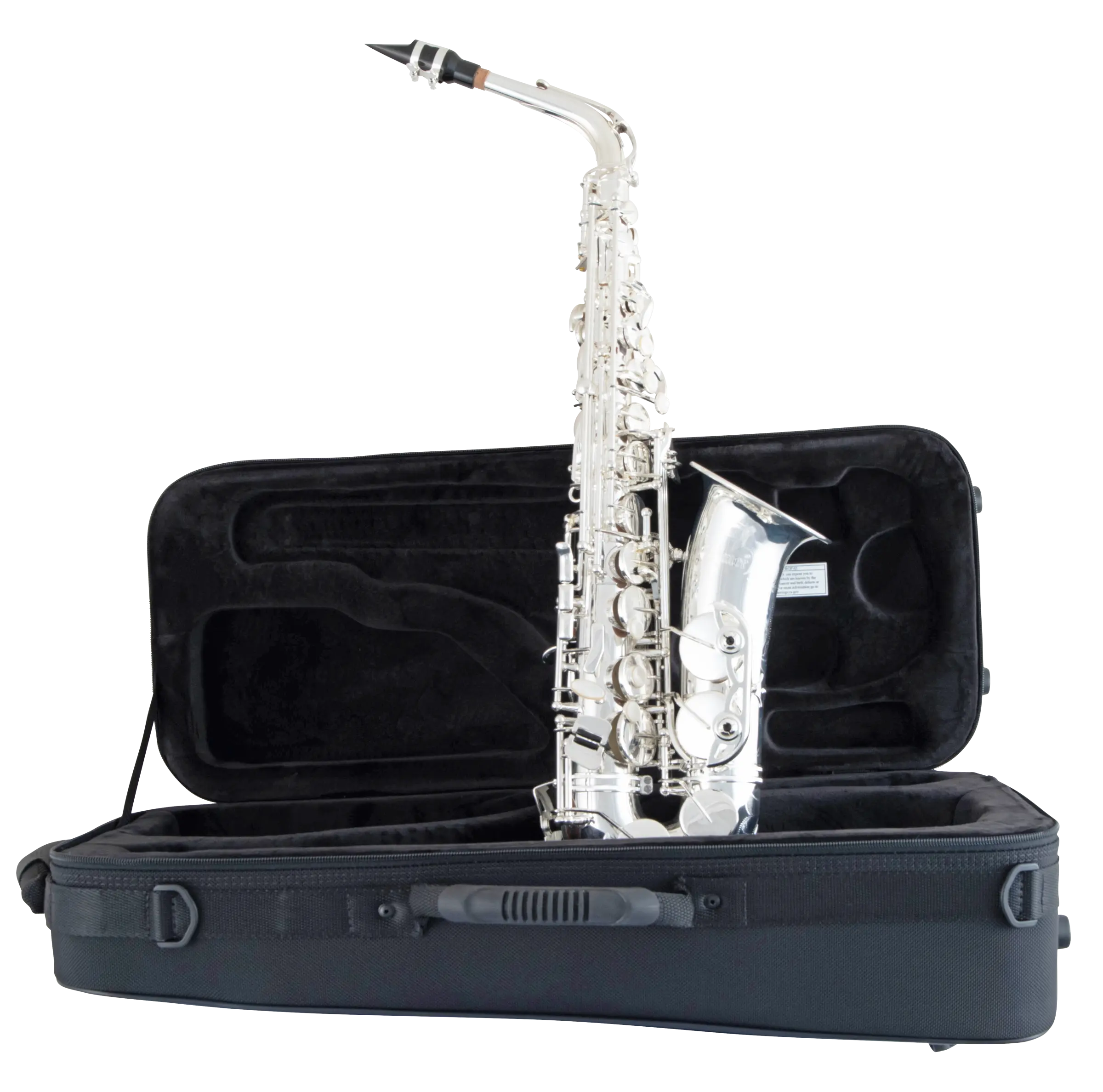 SAS711S Selmer Silver Finish Alto Saxophone - zoomed in