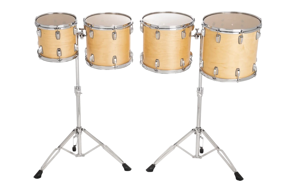 LECTD04TRSN Ludwig Concert Double Head Toms Mid Range Satin Natural B