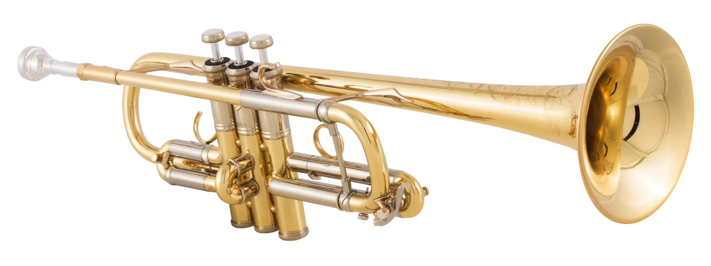 AC190 Bach Professional Artisan Trumpet - zoomed in