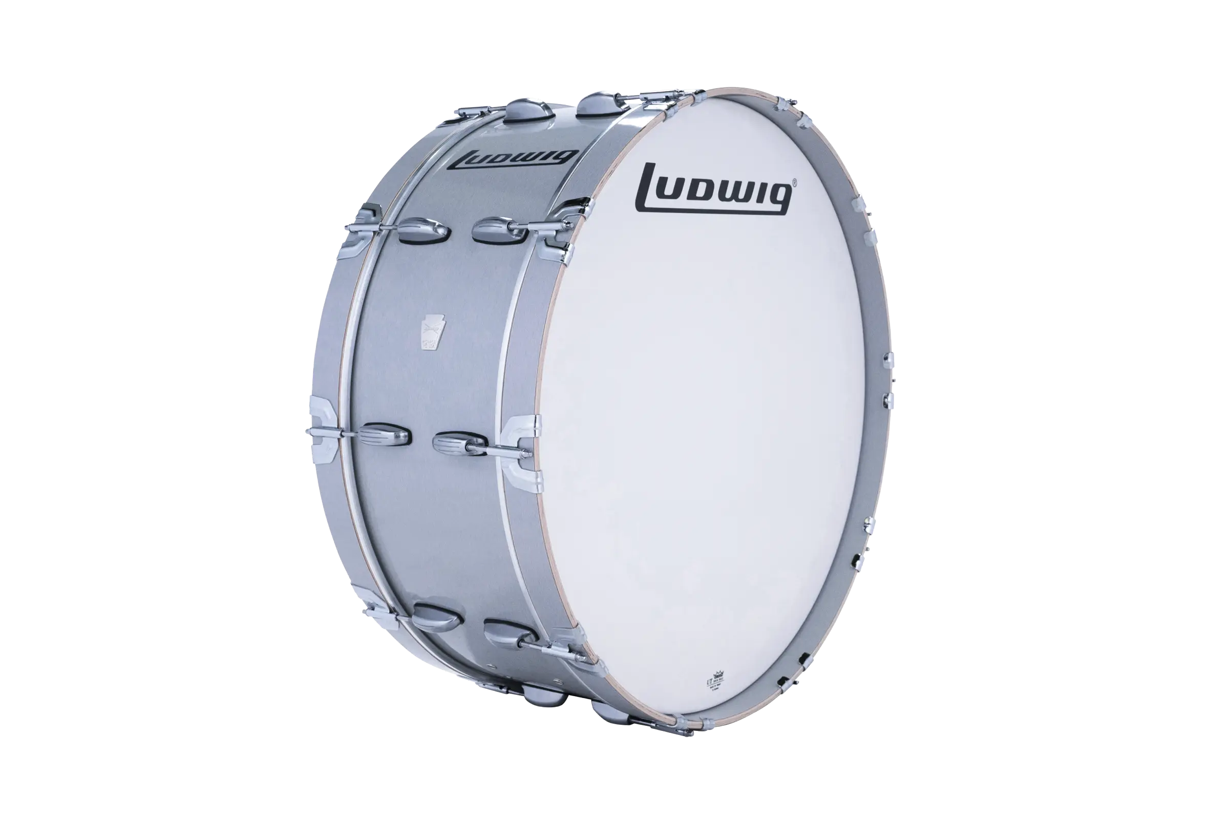 LU2SB28ACG Ludwig 10X28 ULT2 SCOTCH BASS GRAY - zoomed in