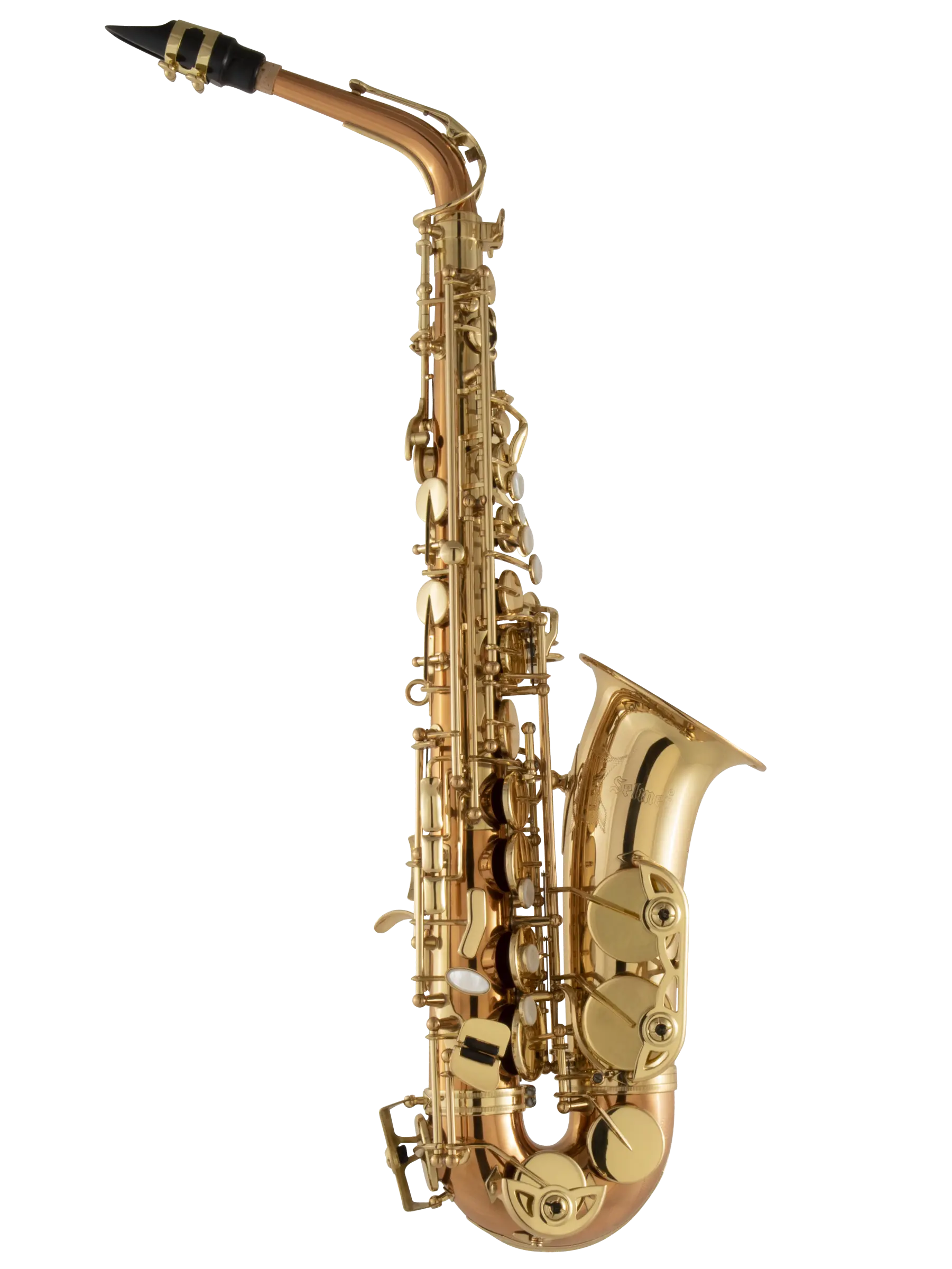 SAS511C Selmer Copper Intermediate Alto Saxophone In Fr Vr - zoomed in