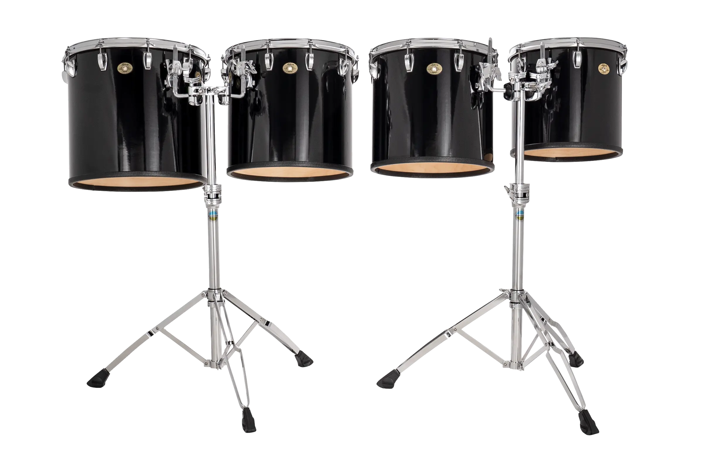 LECTS36TRG Ludwig Concert Toms Low Range Black Cortex A - zoomed in