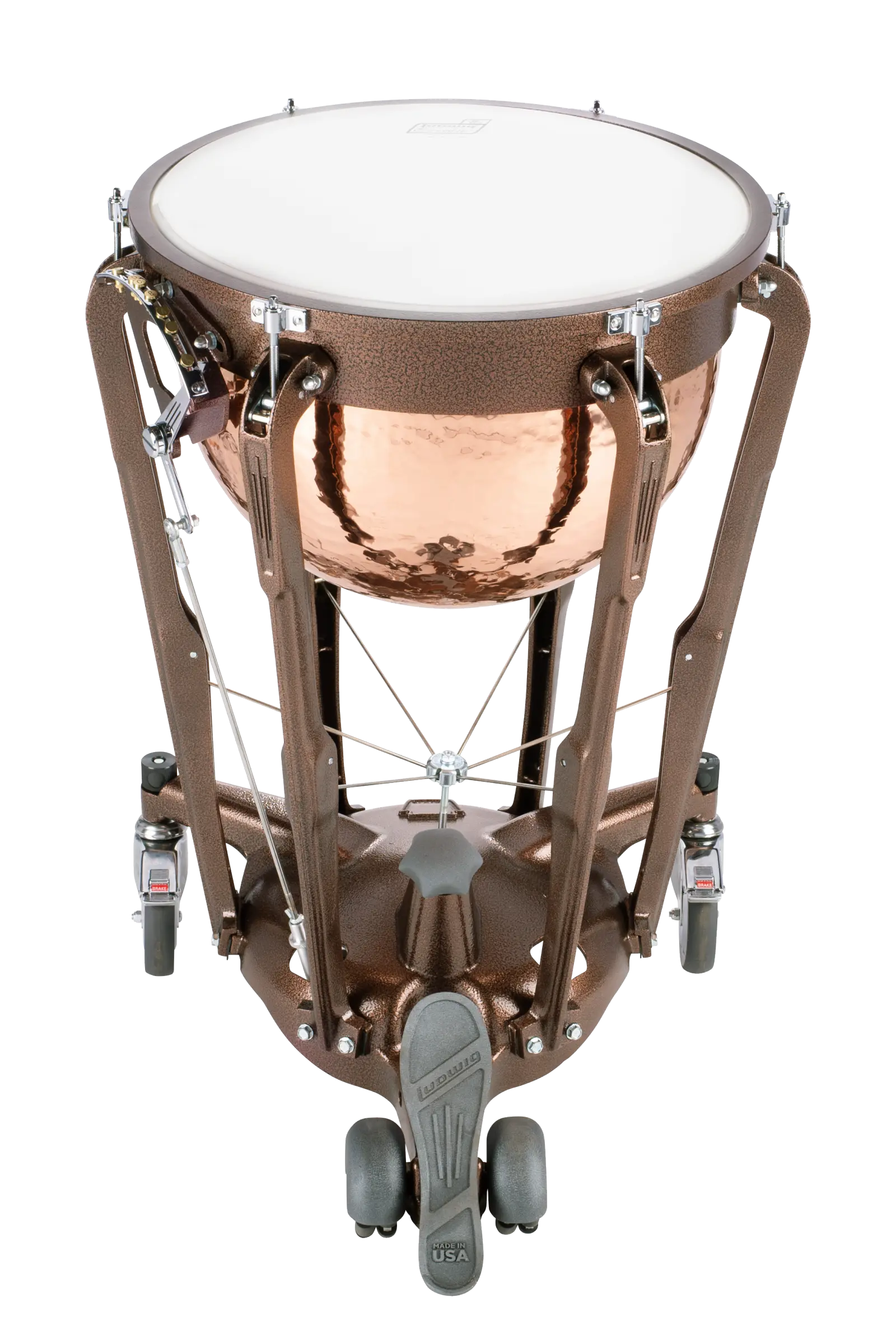 LTG720KG Ludwig Grand Symphonic Hammered Copper 20in - zoomed in