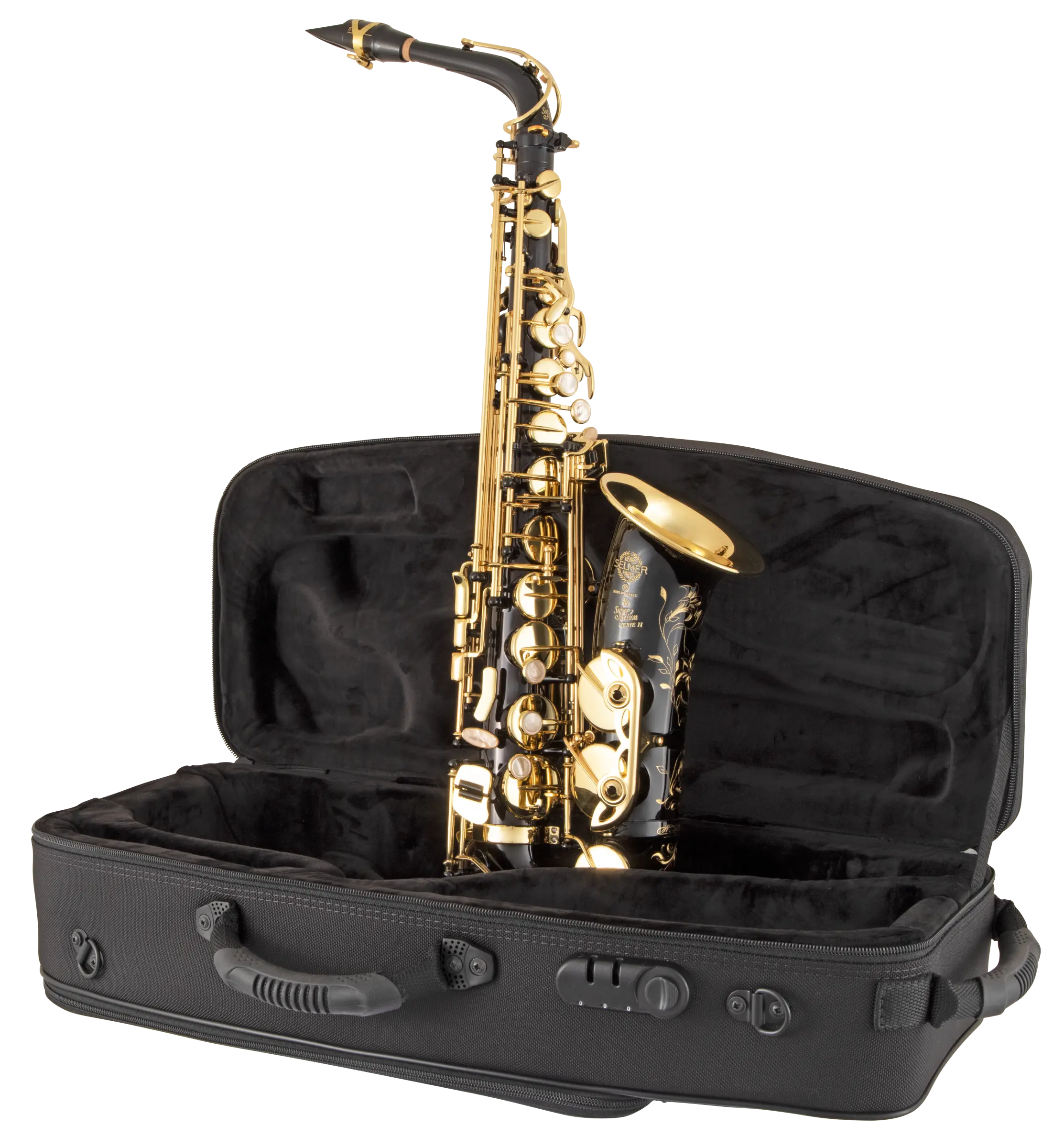 52JBL Selmer Paris Black Lacquer Alto Saxophone Ca Fr Sd Vr Fs - zoomed in