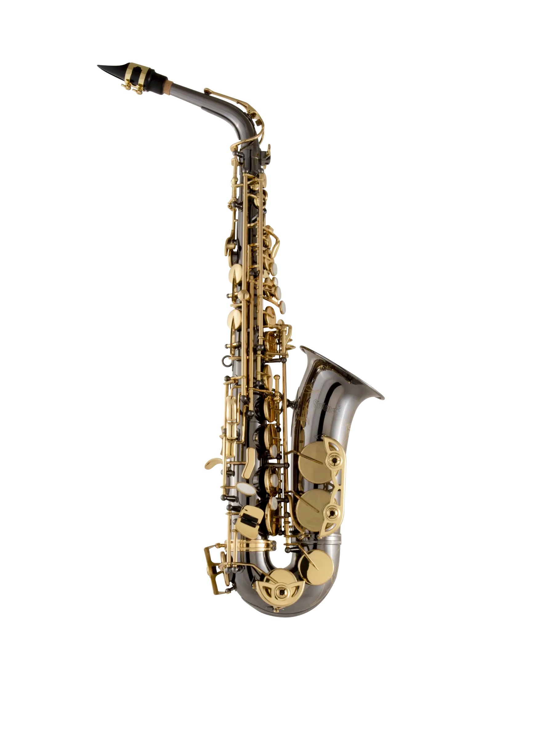 SAS511B Selmer Black Intermediate Alto Saxophone In Fr Vr - zoomed in