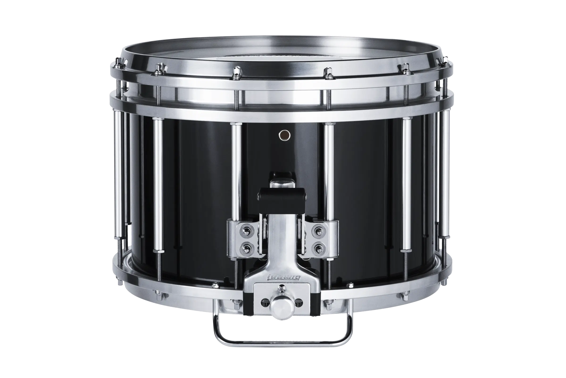 LU2MS04ACB Ludwig 10X14 ULT2 SNARE DRUM BLACK - zoomed in