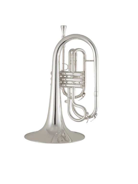 KMP411S King Silver Marching Mellophone In Bk Vr Fs