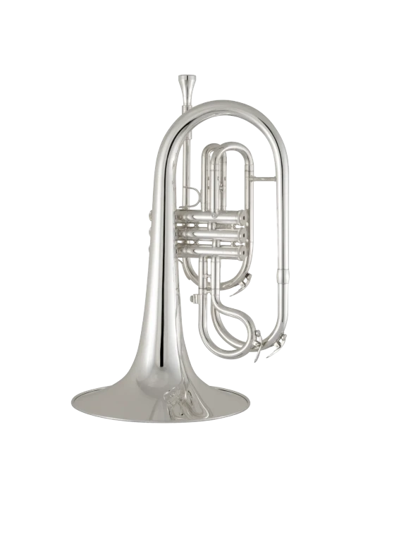 KMP411S King Silver Marching Mellophone In Bk Vr Fs