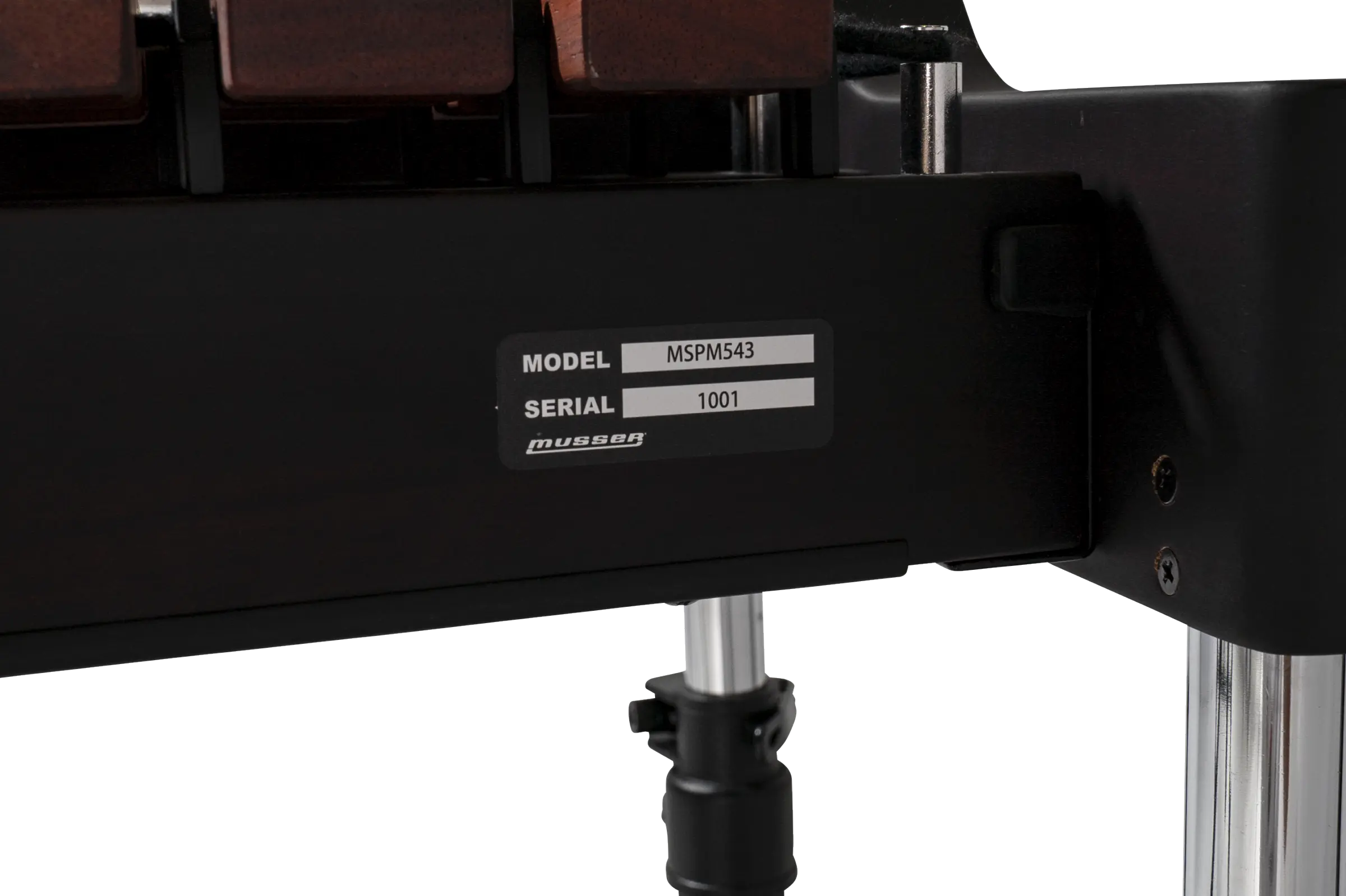 MSPM543 Musser Studio Series Padauk Marimba - zoomed in