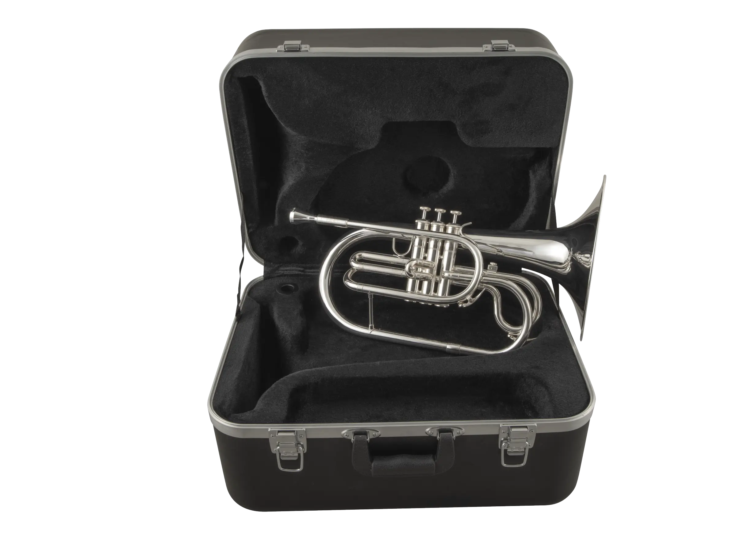KMP411S King Silver Marching Mellophone Ic Fr Hz Fs - zoomed in
