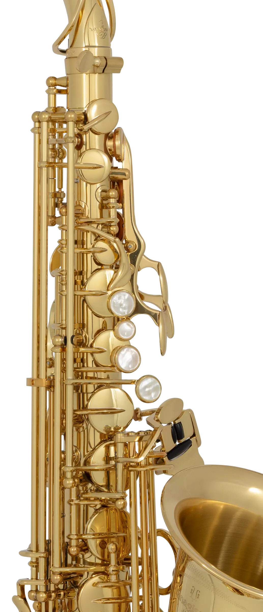AW01 Yanagisawa Professional Alto Saxophone - zoomed in