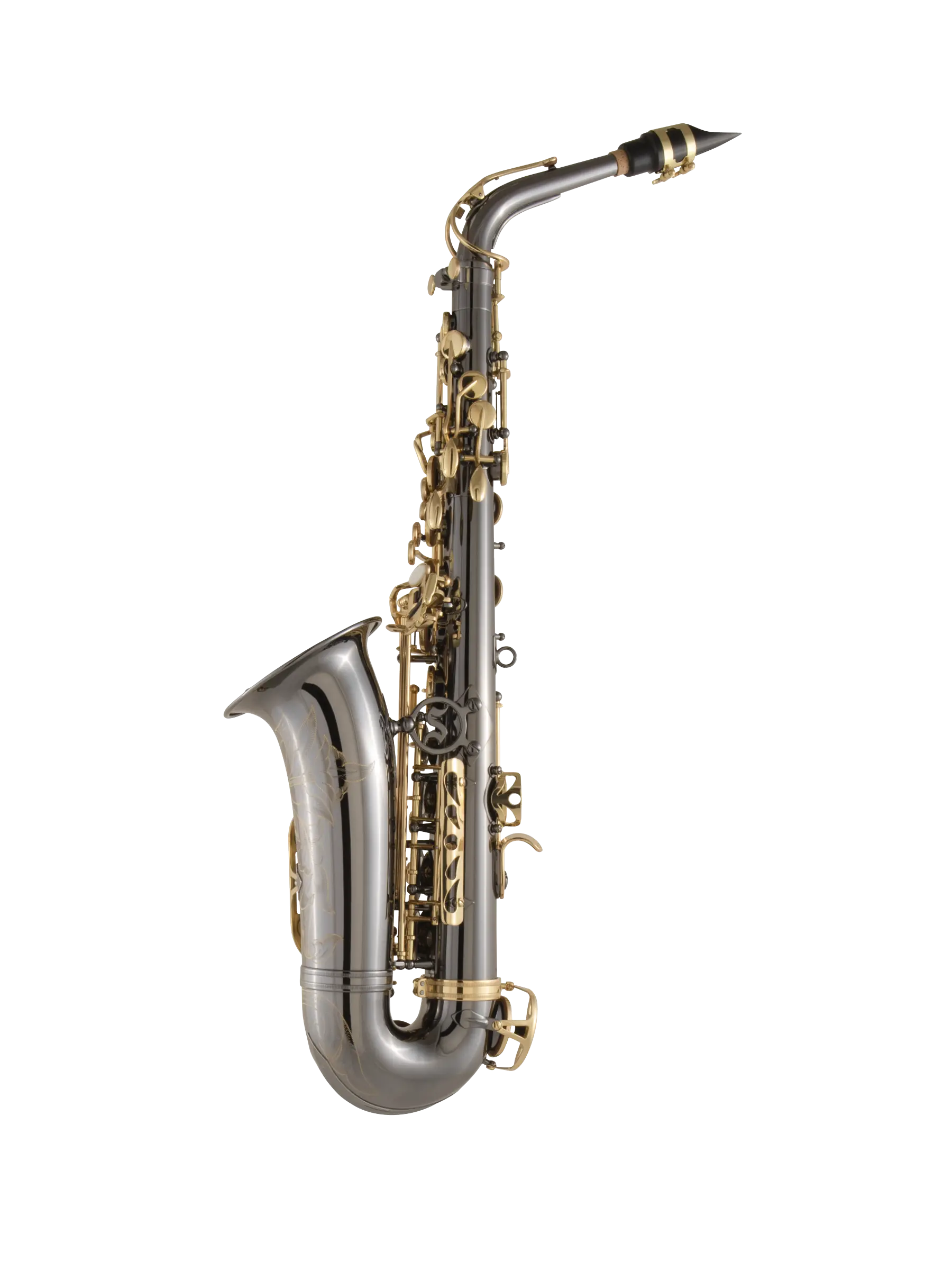 SAS511B Selmer Black Intermediate Alto Saxophone In Bk Vr - zoomed in