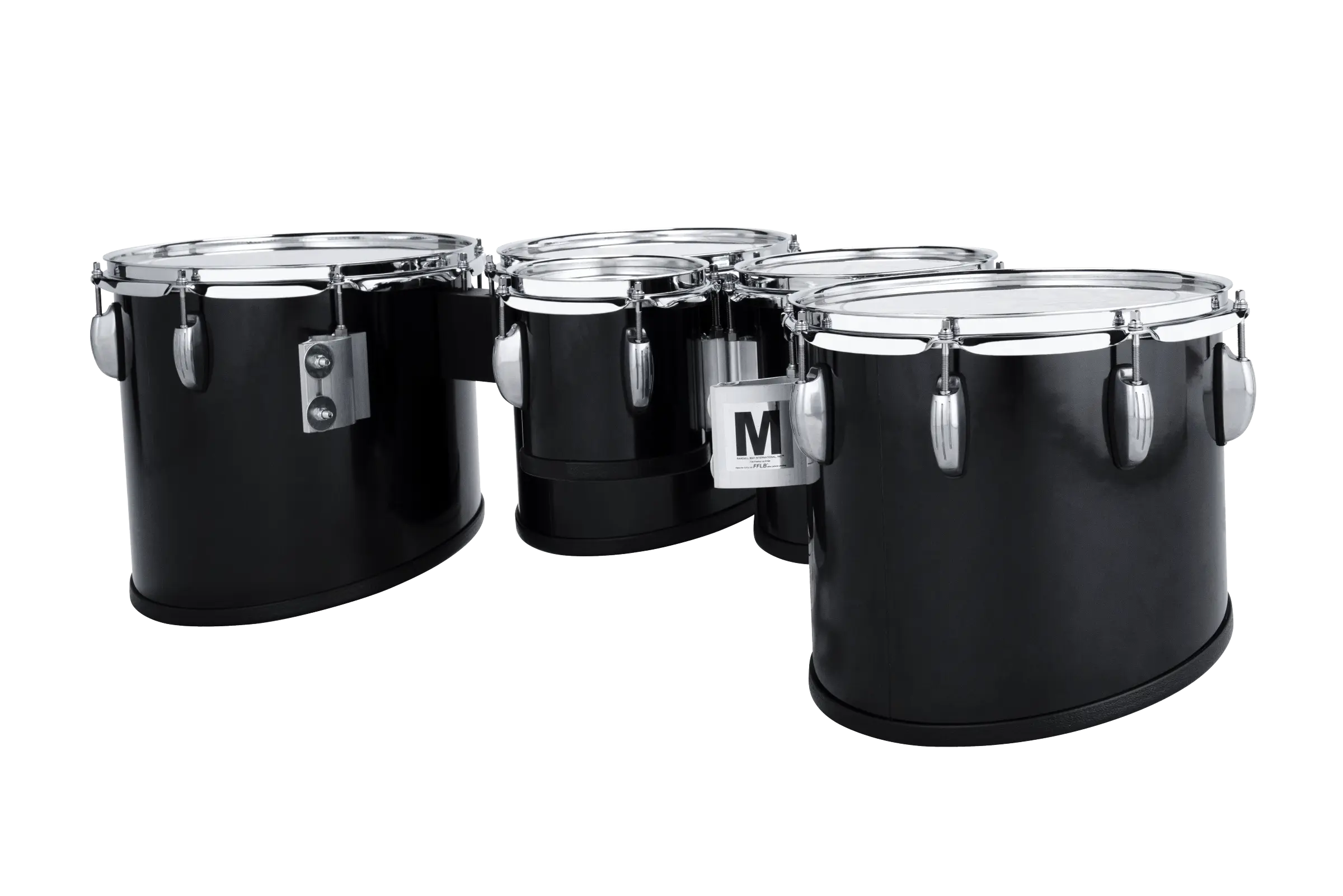 LU2MT68023ACB Ludwig ULT2 SM QUINT TENORS BLACK - zoomed in