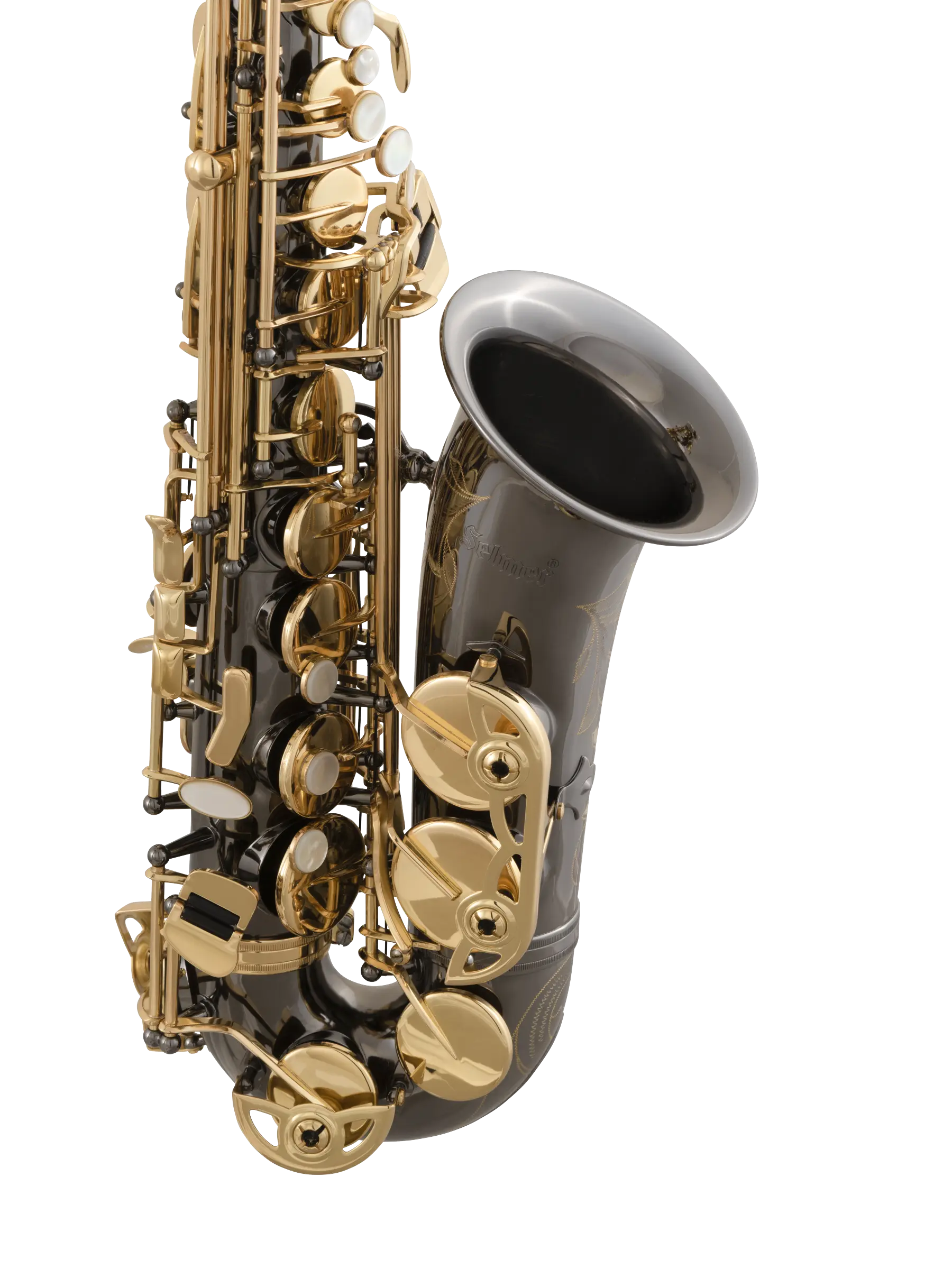 SAS511B Selmer Black Intermediate Alto Saxophone In Sd Vr - zoomed in