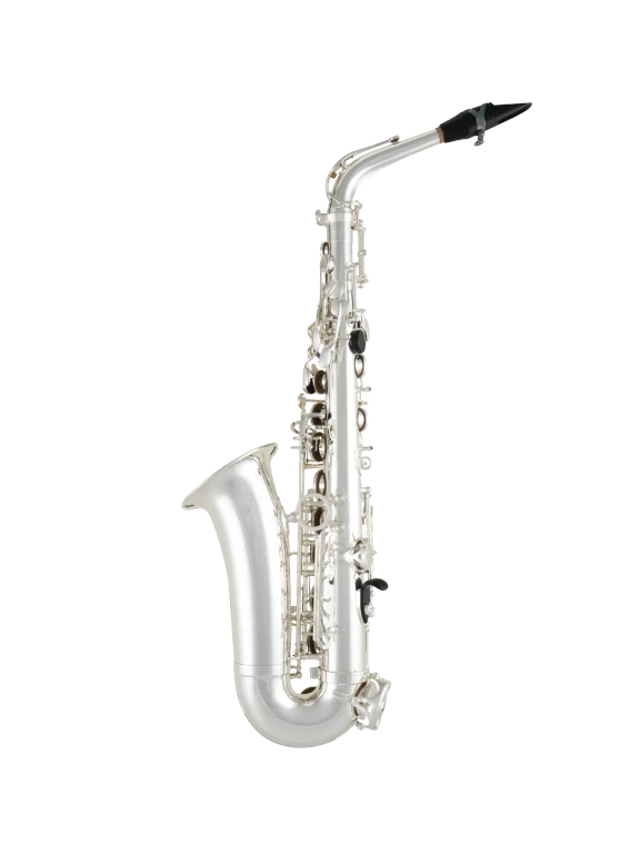 52JS Selmer Paris Silver Plate Alto Saxophone In Bk Vr Fs