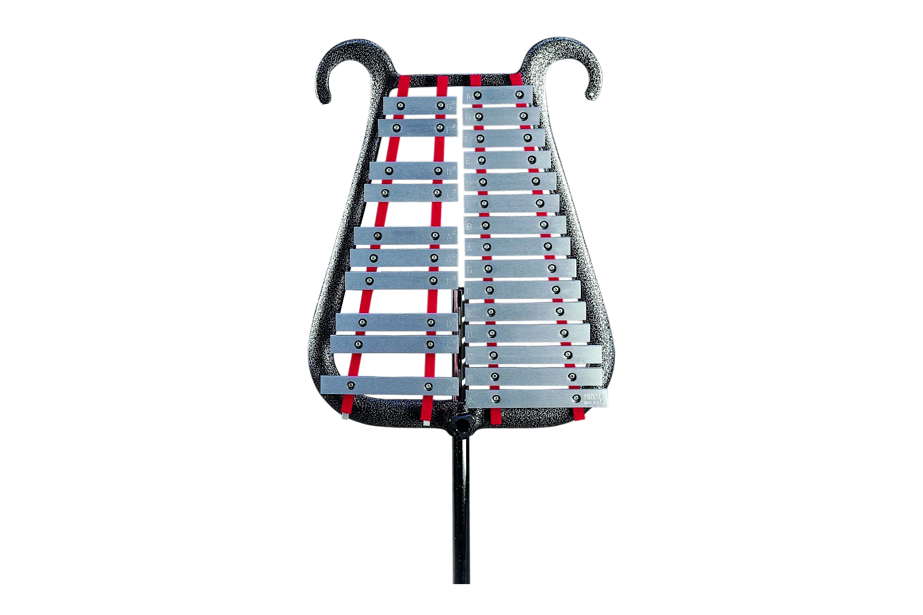 M2041 Musser 2 Octave Bell Lyra - zoomed in