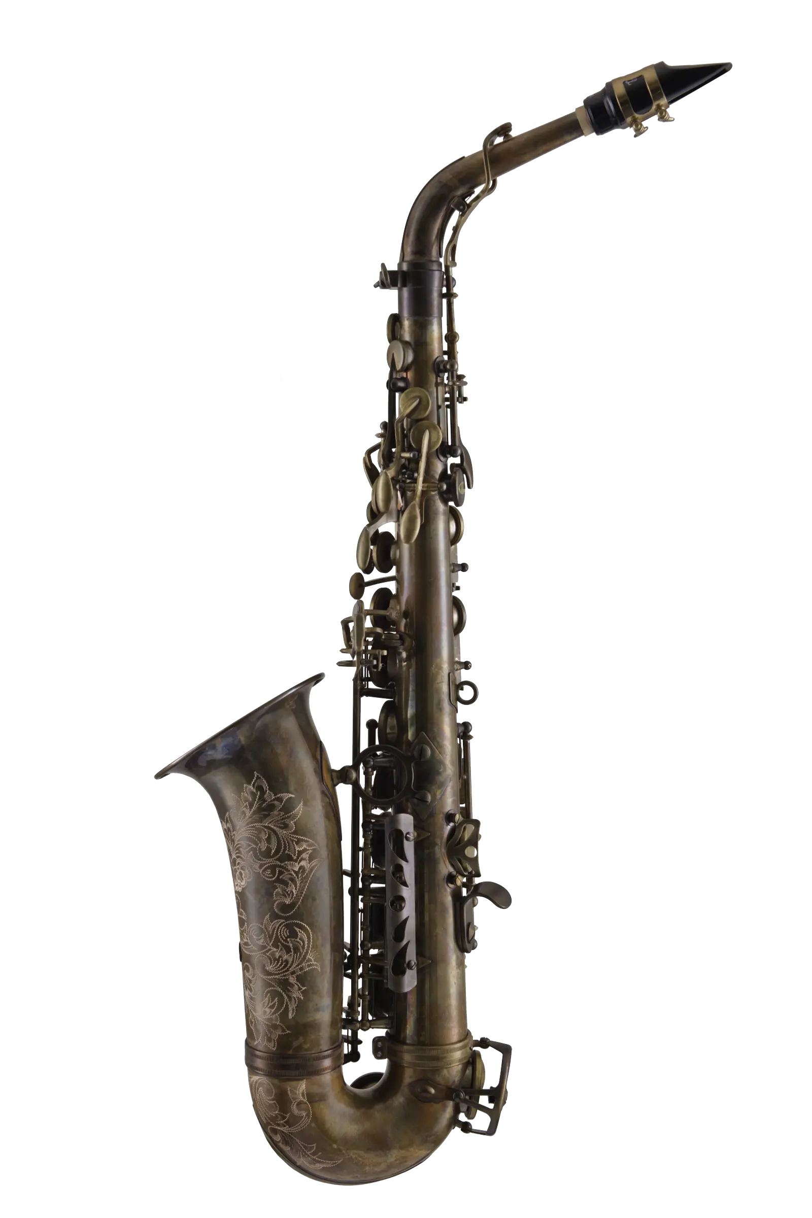 Leblanc Alto Saxophone in Eb Aged Brass Finish - zoomed in