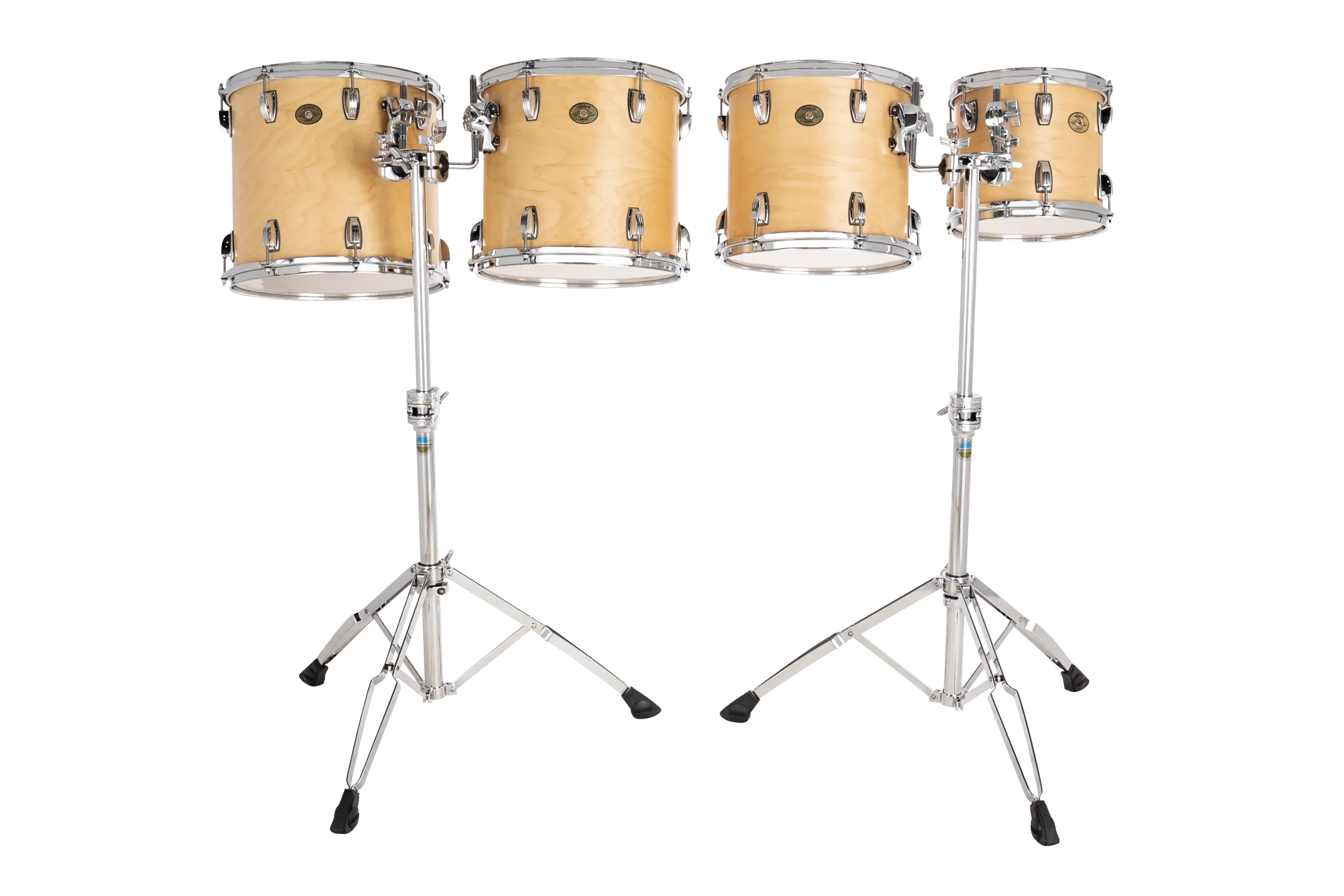 LECTD04TRSN Ludwig Concert Double Head Toms Mid Range Satin Natural A - zoomed in