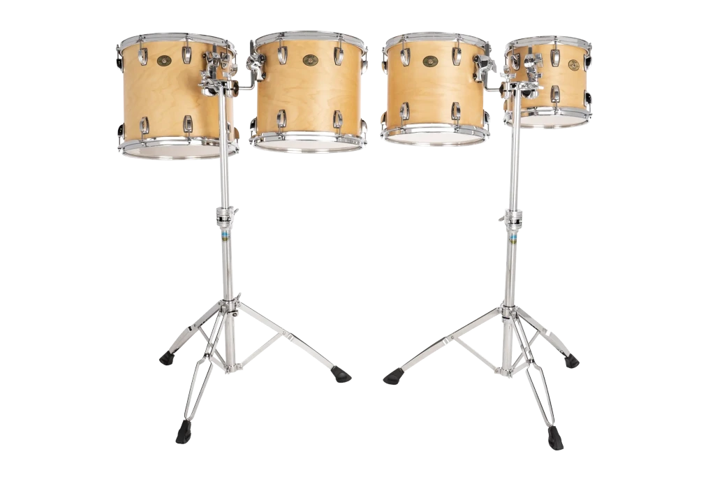 LECTD04TRSN Ludwig Concert Double Head Toms Mid Range Satin Natural A