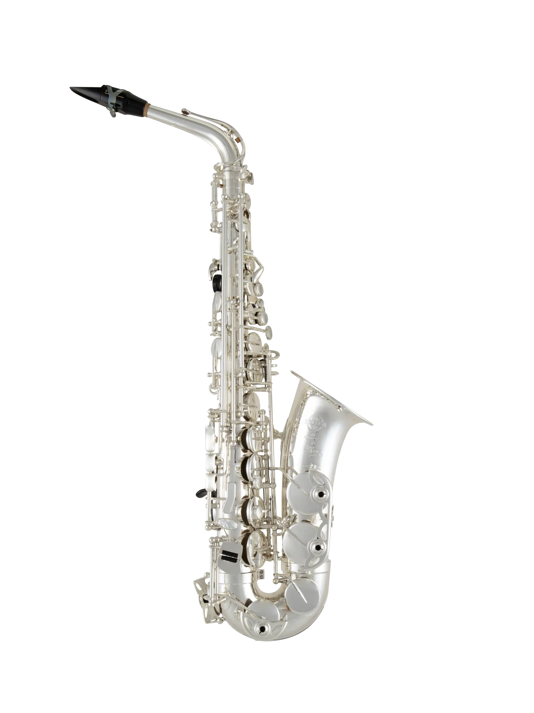 52JS Selmer Paris Silver Plate Alto Saxophone In Fr Fs - zoomed in
