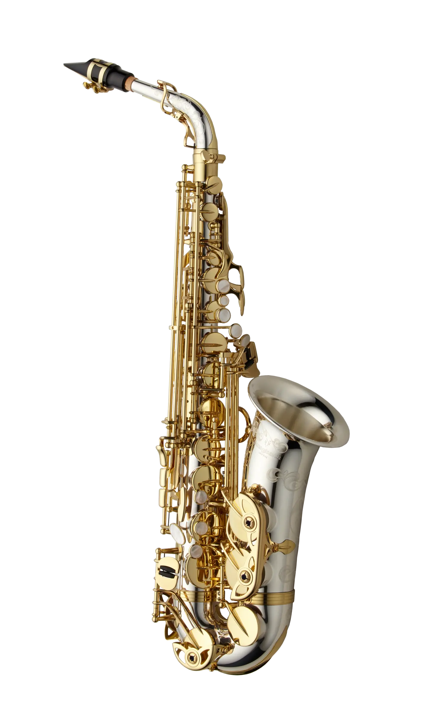 AWO37 Yaganisawa Professional Alto Saxophone - zoomed in